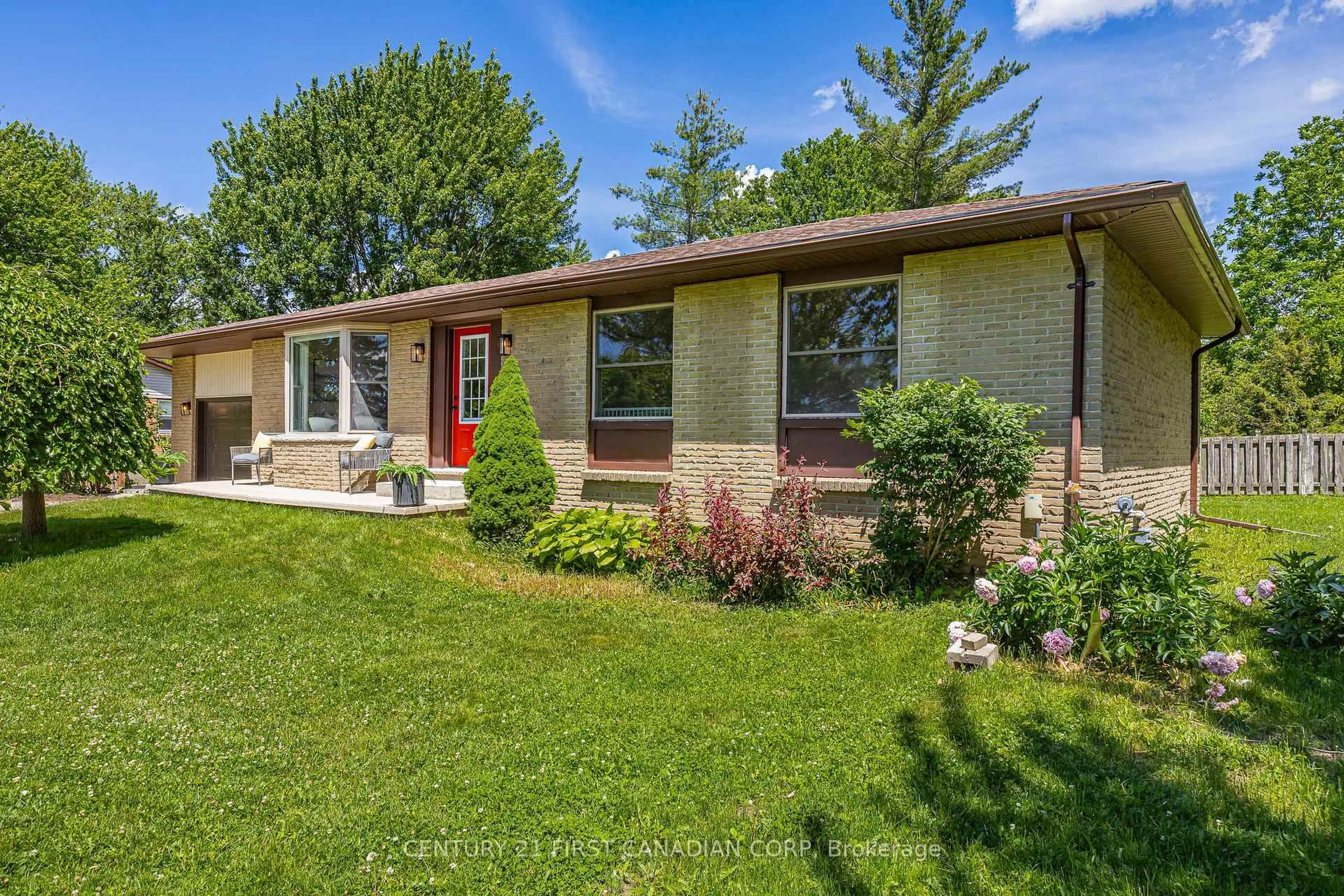 Home with brick exterior material, street for 34314 Denfield Rd, Lucan Biddulph Ontario N0M 2J0