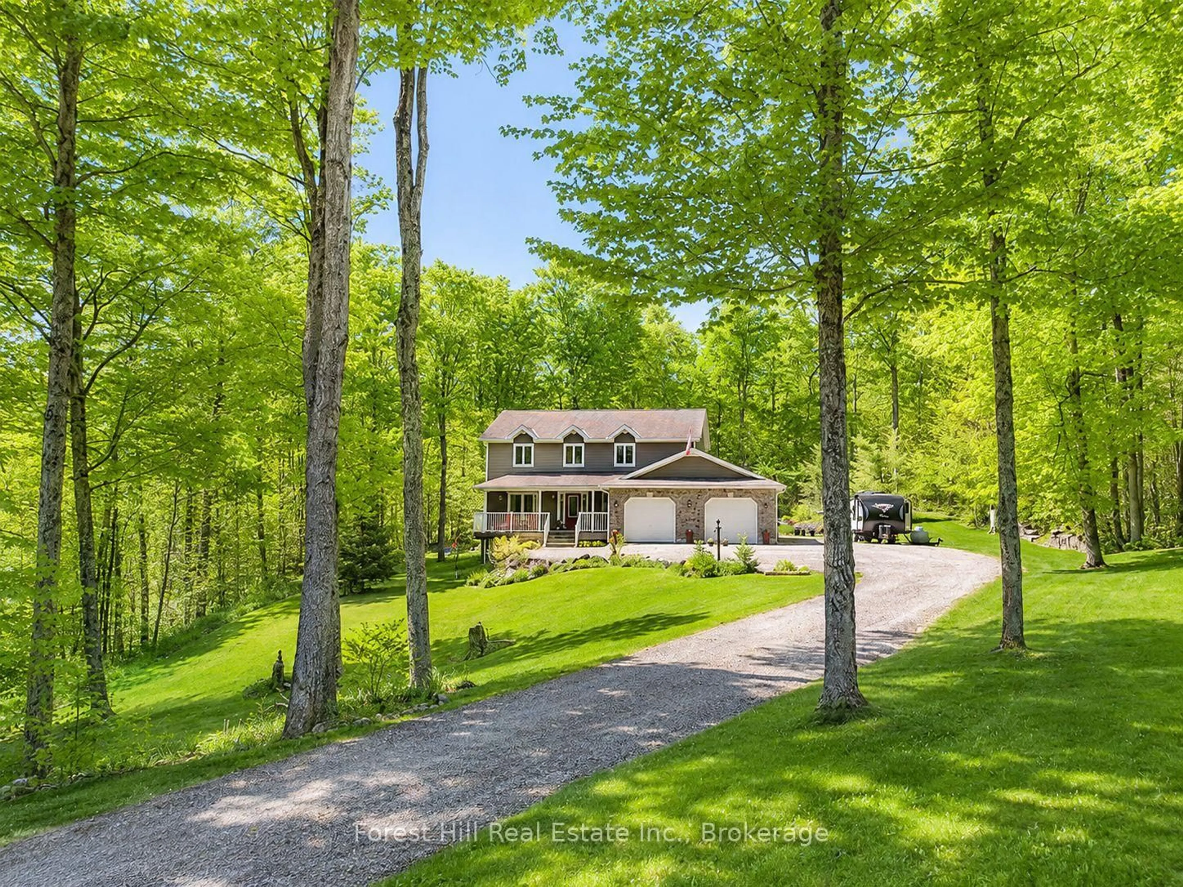 A pic from outside/outdoor area/front of a property/back of a property/a pic from drone, forest/trees view for 157 Glen Fiddish Rd, West Grey Ontario N0C 1H0