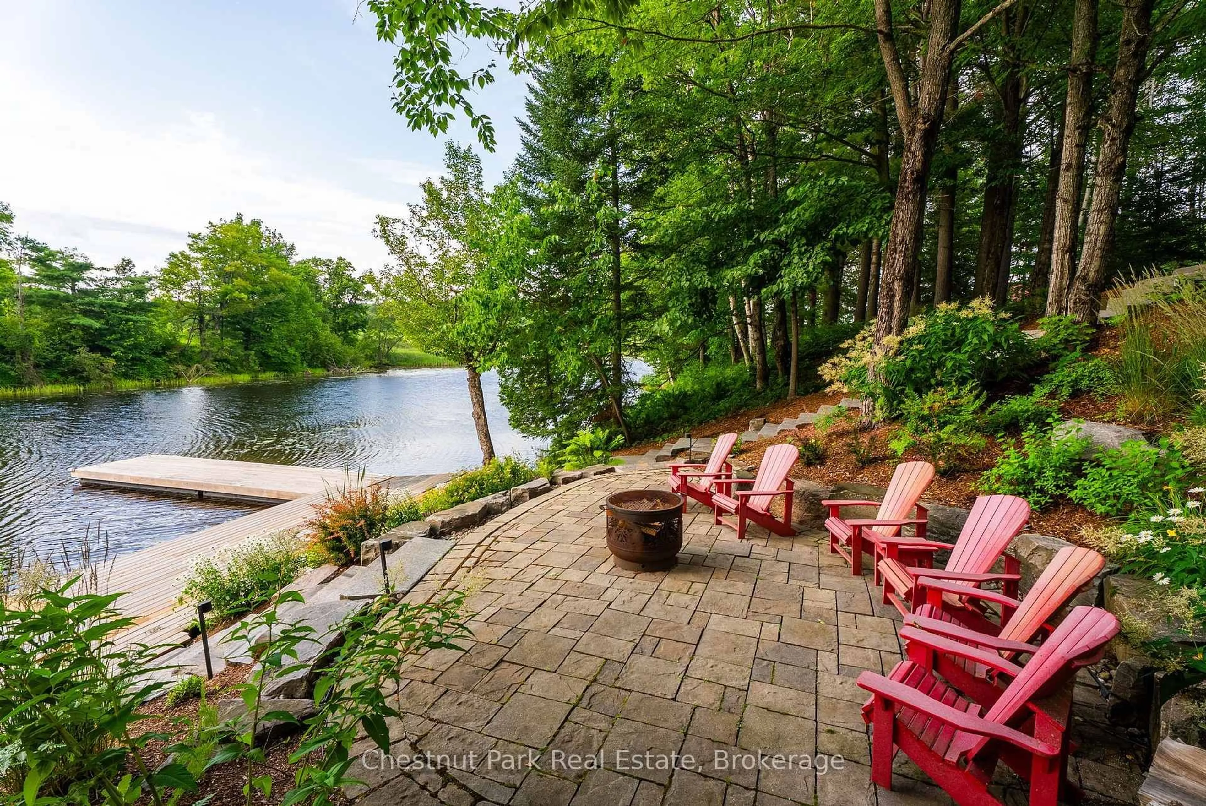 Patio, water/lake/river/ocean view for 90 Swallowdale Rd, Huntsville Ontario P1H 0A5