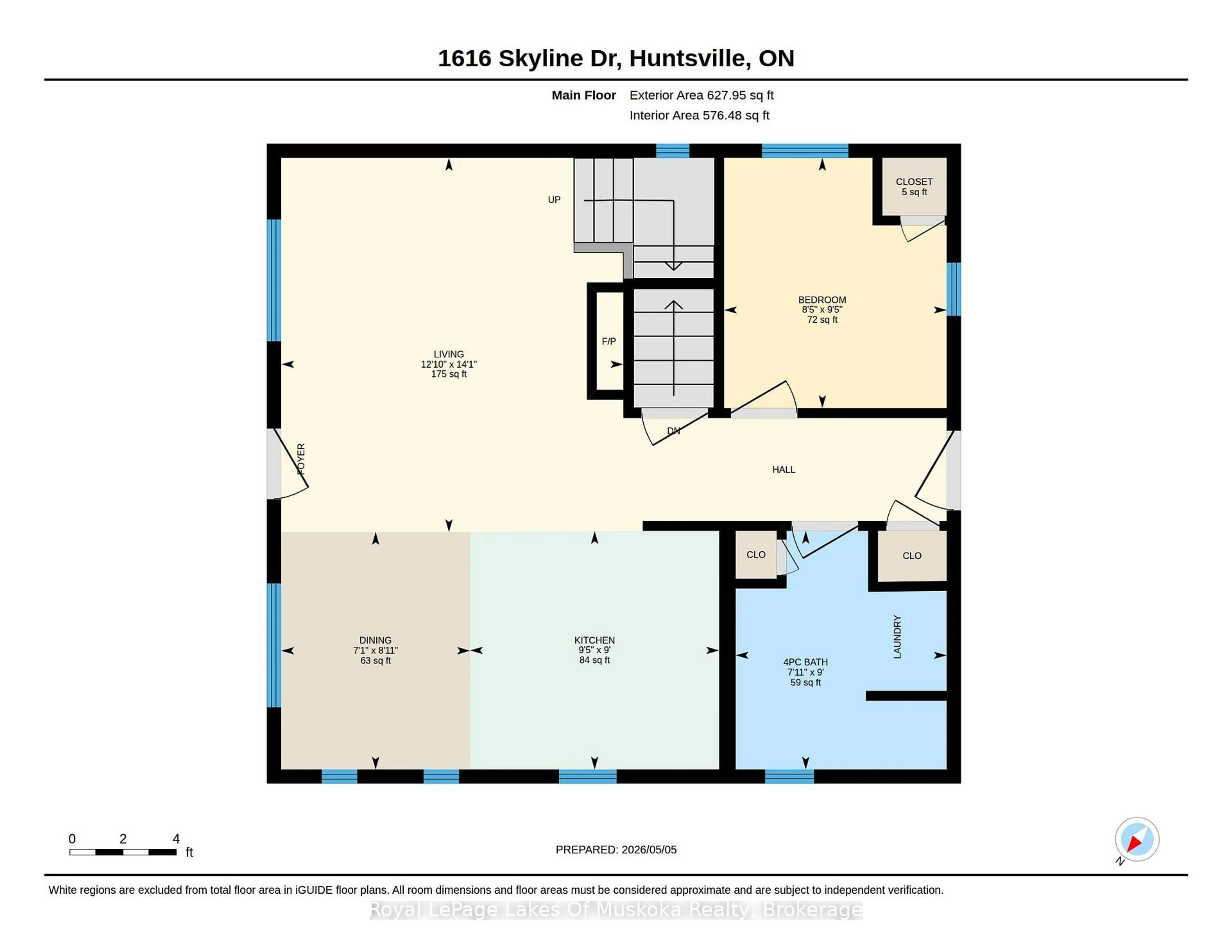 Floor plan for 1616 Skyline Dr, Huntsville Ontario P1H 1A5