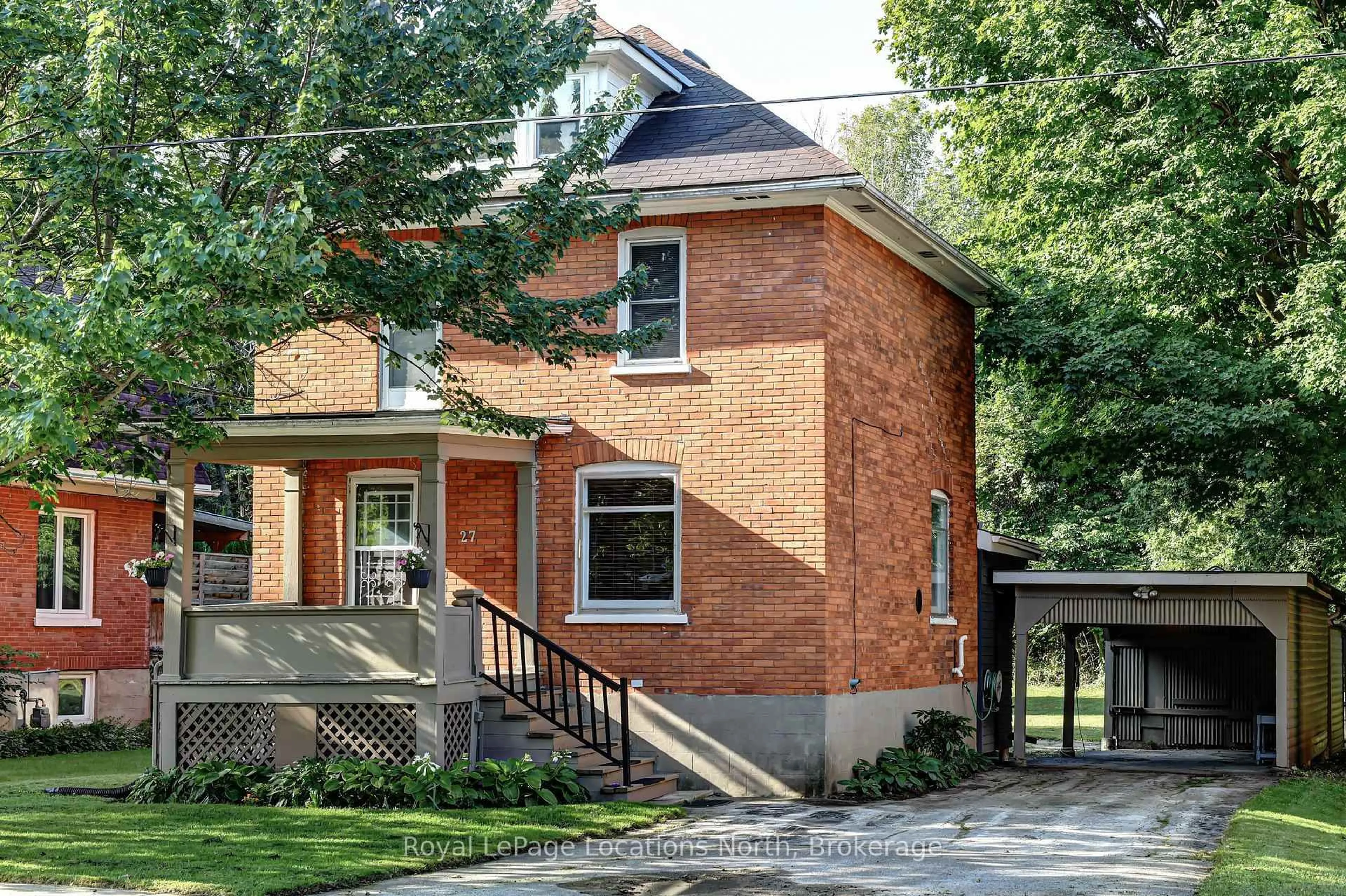 Home with brick exterior material, street for 27 Edwin St, Meaford Ontario N4L 1C4