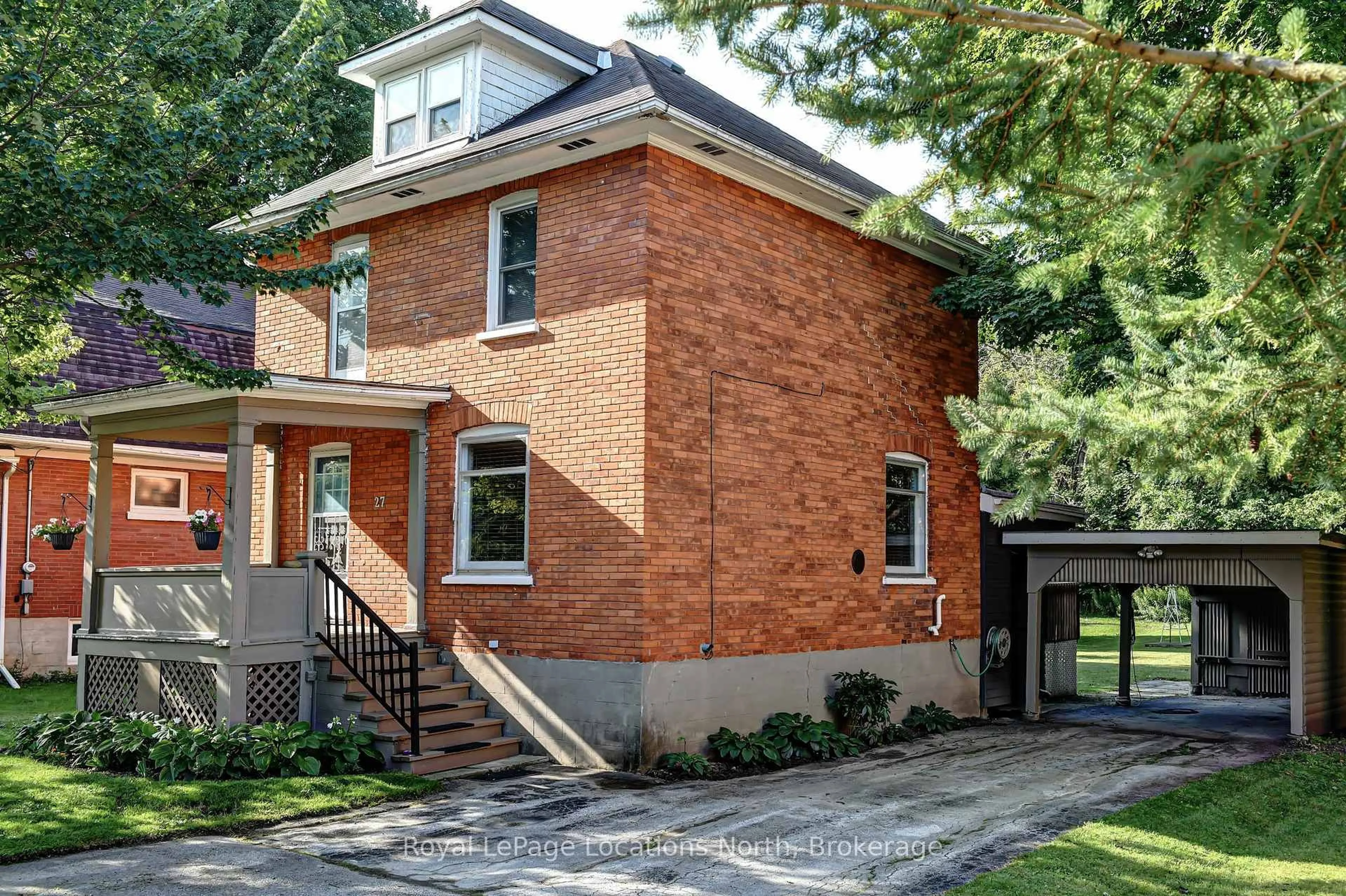 Home with brick exterior material, street for 27 Edwin St, Meaford Ontario N4L 1C4