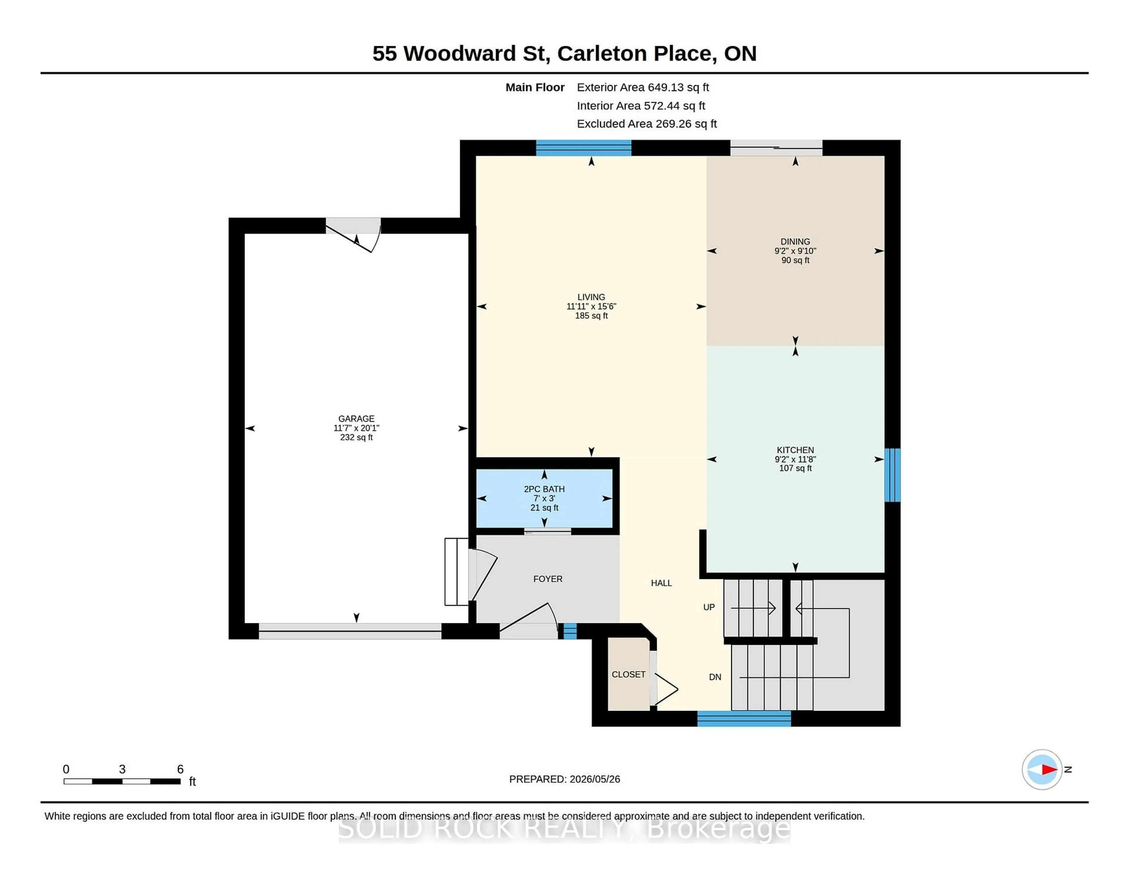 Floor plan for 55 Woodward St, Carleton Place Ontario K7C 2X3