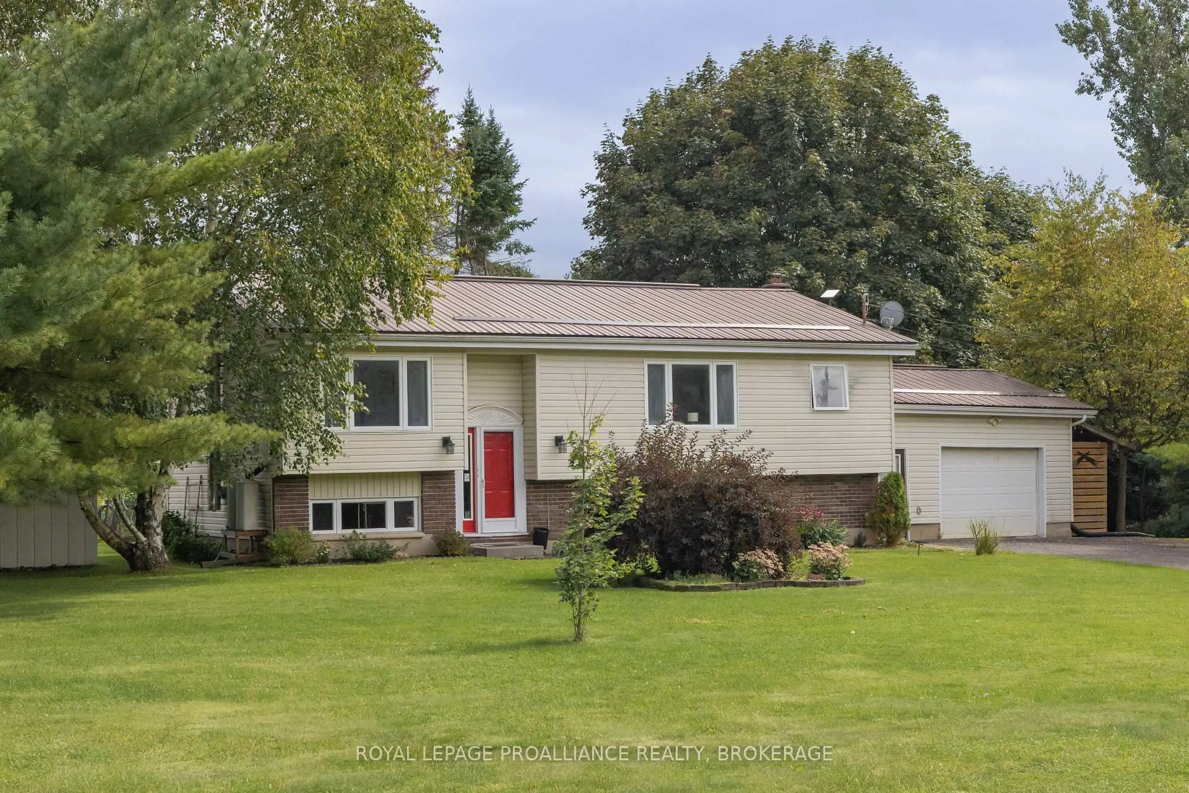 Home with vinyl exterior material, street for 4018 County Road 1, Yarker Ontario K0K 3N0