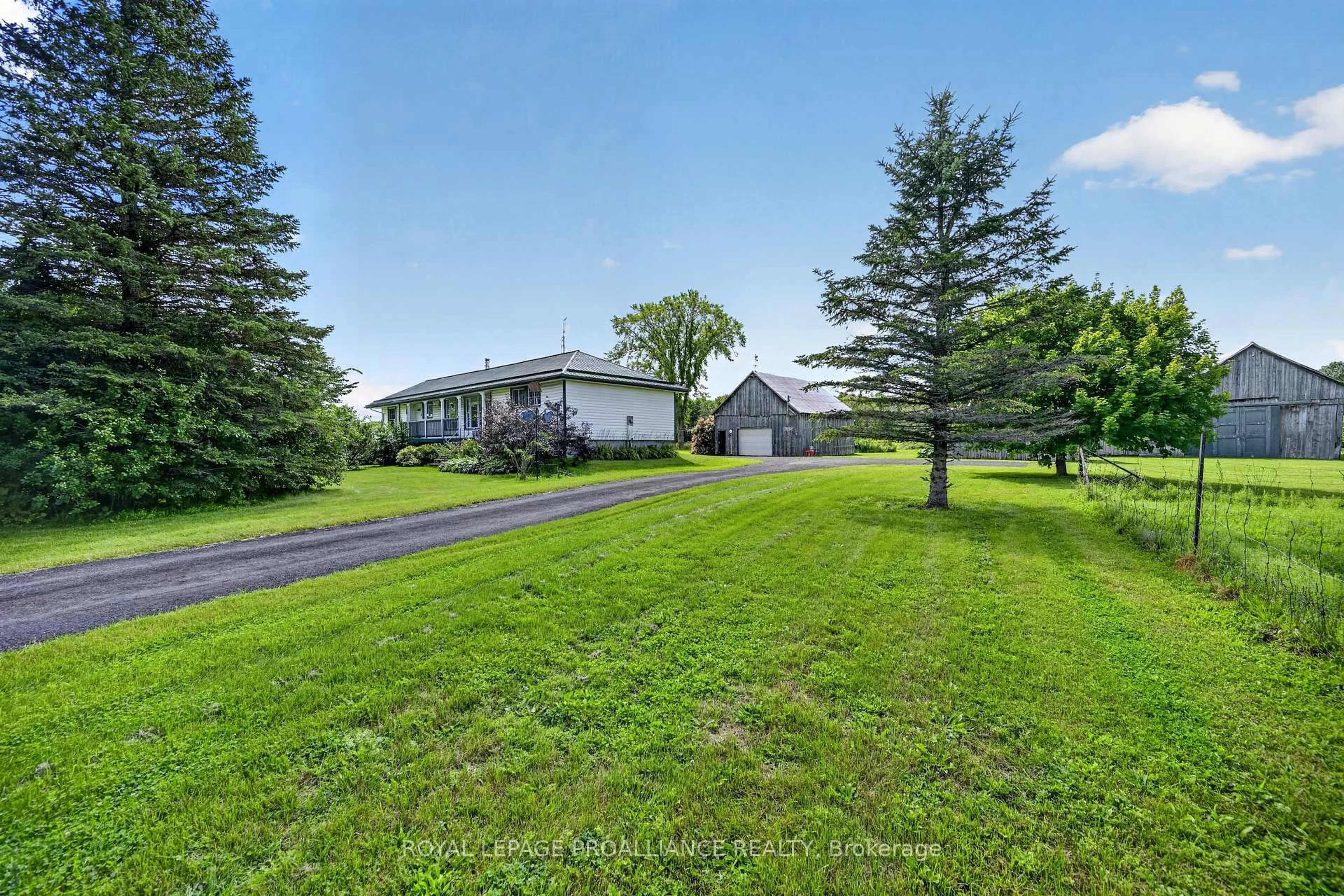 A pic from outside/outdoor area/front of a property/back of a property/a pic from drone, water/lake/river/ocean view for 6650 McLeansville Rd, Augusta Ontario K0E 1X0