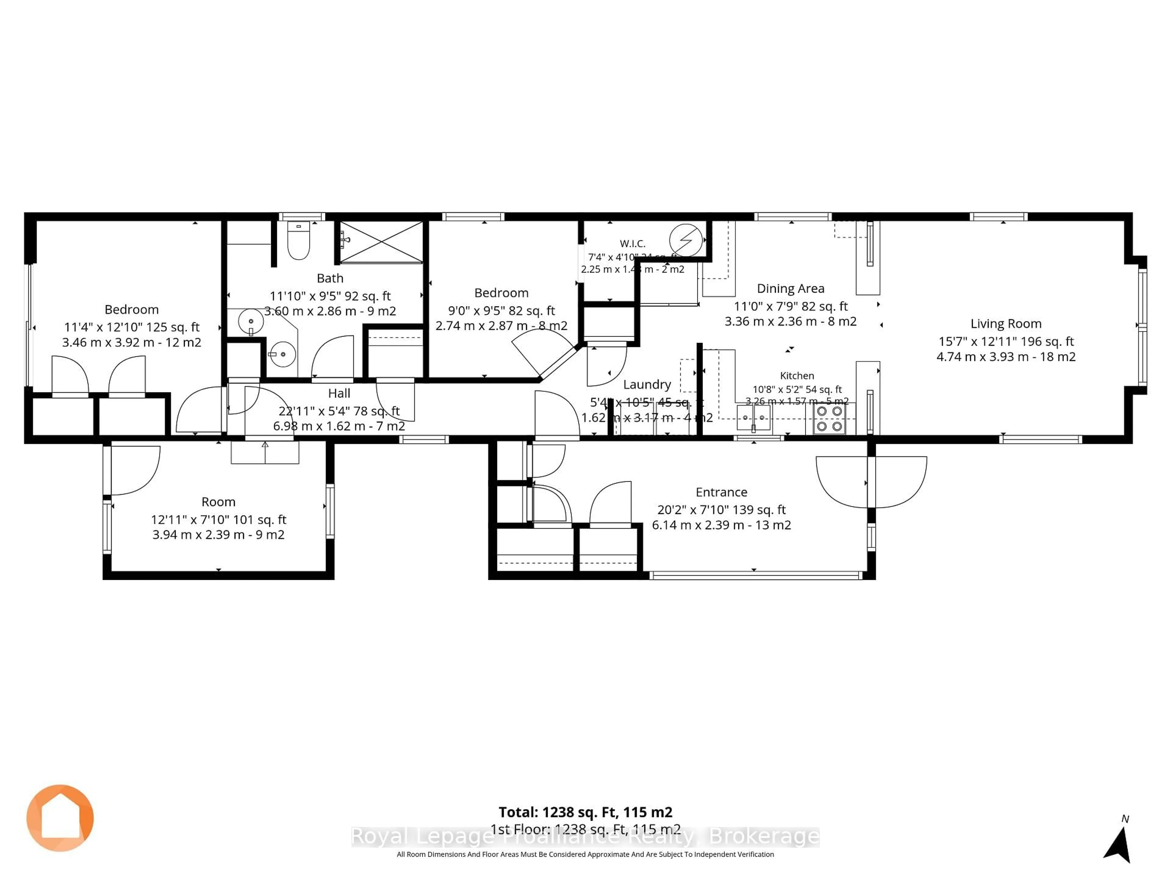 Floor plan for 311 Dundas St E Rear St #22, Quinte West Ontario K8V 1M1