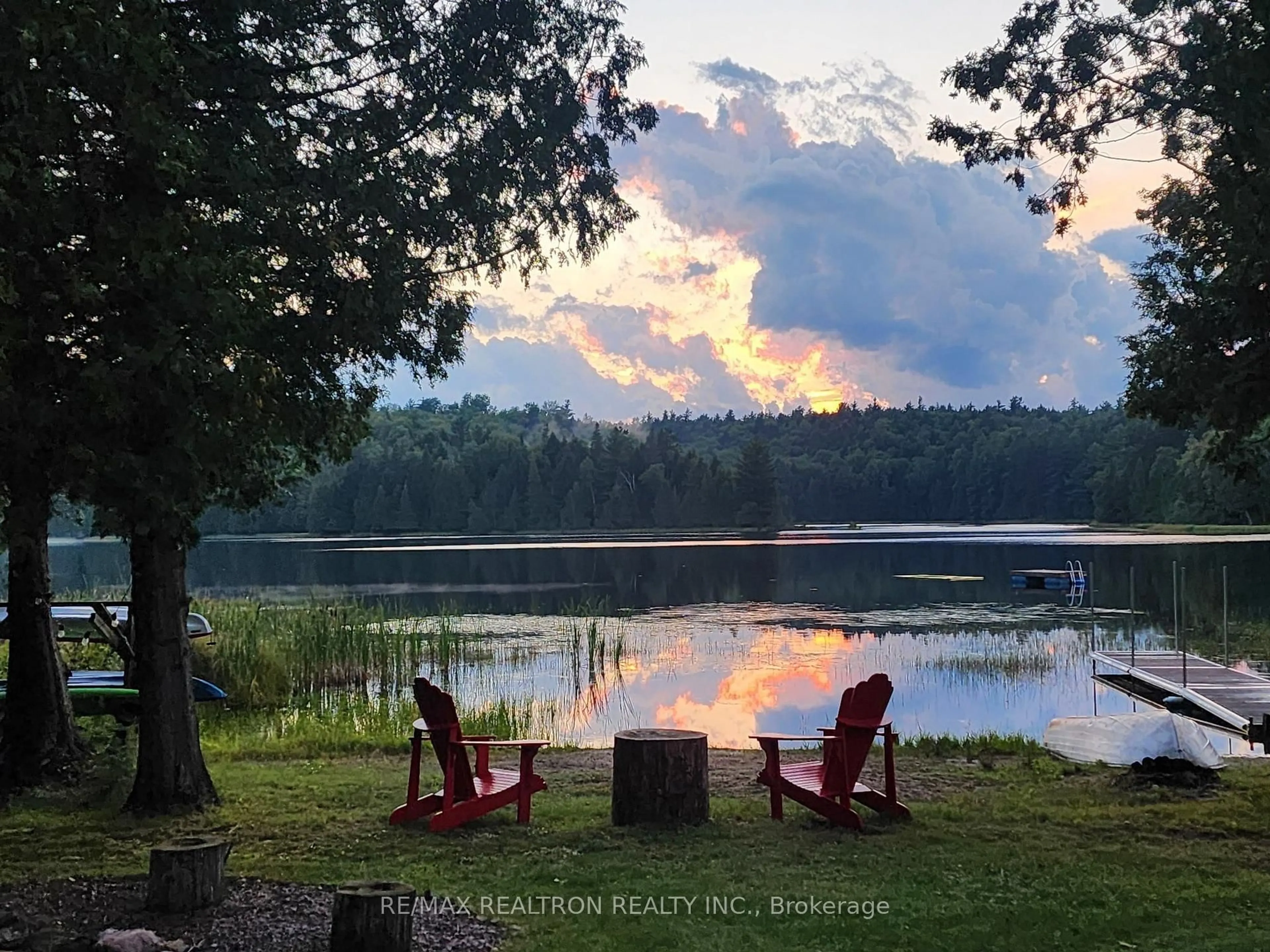 Patio, water/lake/river/ocean view for 91 Lake Lapinskie Lane, Wilno Ontario K0J 2N0