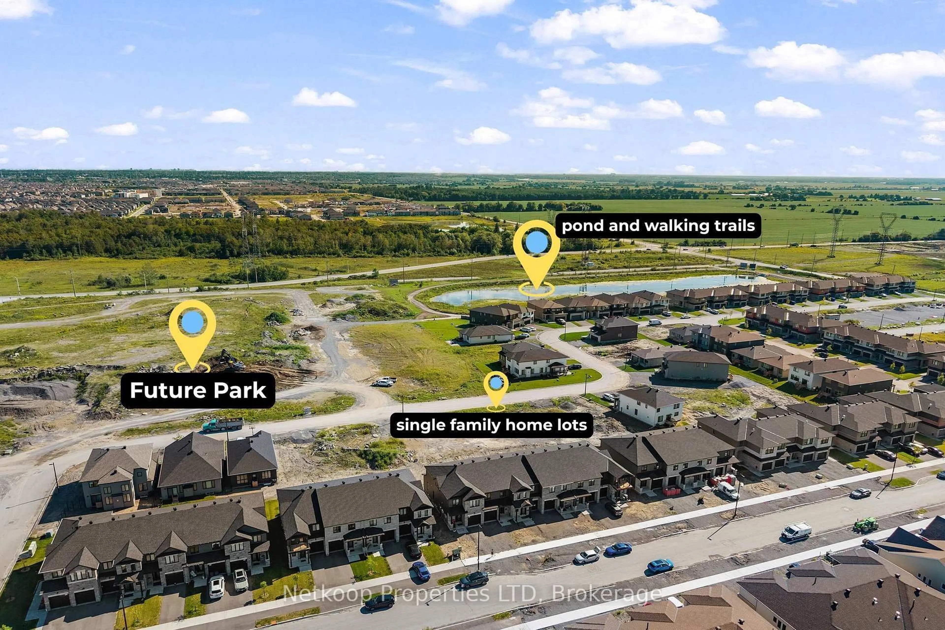 A pic from outside/outdoor area/front of a property/back of a property/a pic from drone, water/lake/river/ocean view for 1158 Cope Dr, Stittsville Ontario K2S 3C3