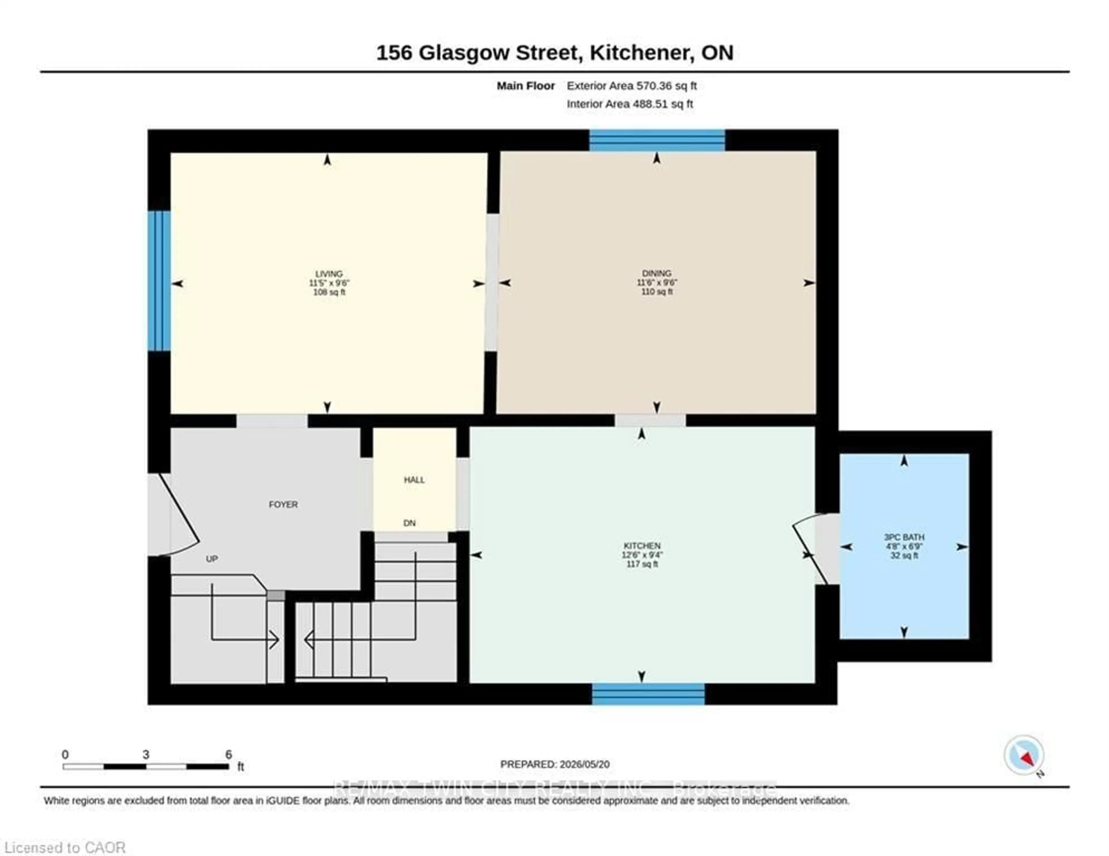 Floor plan for 156 GLASGOW St, Kitchener Ontario N2G 2G9