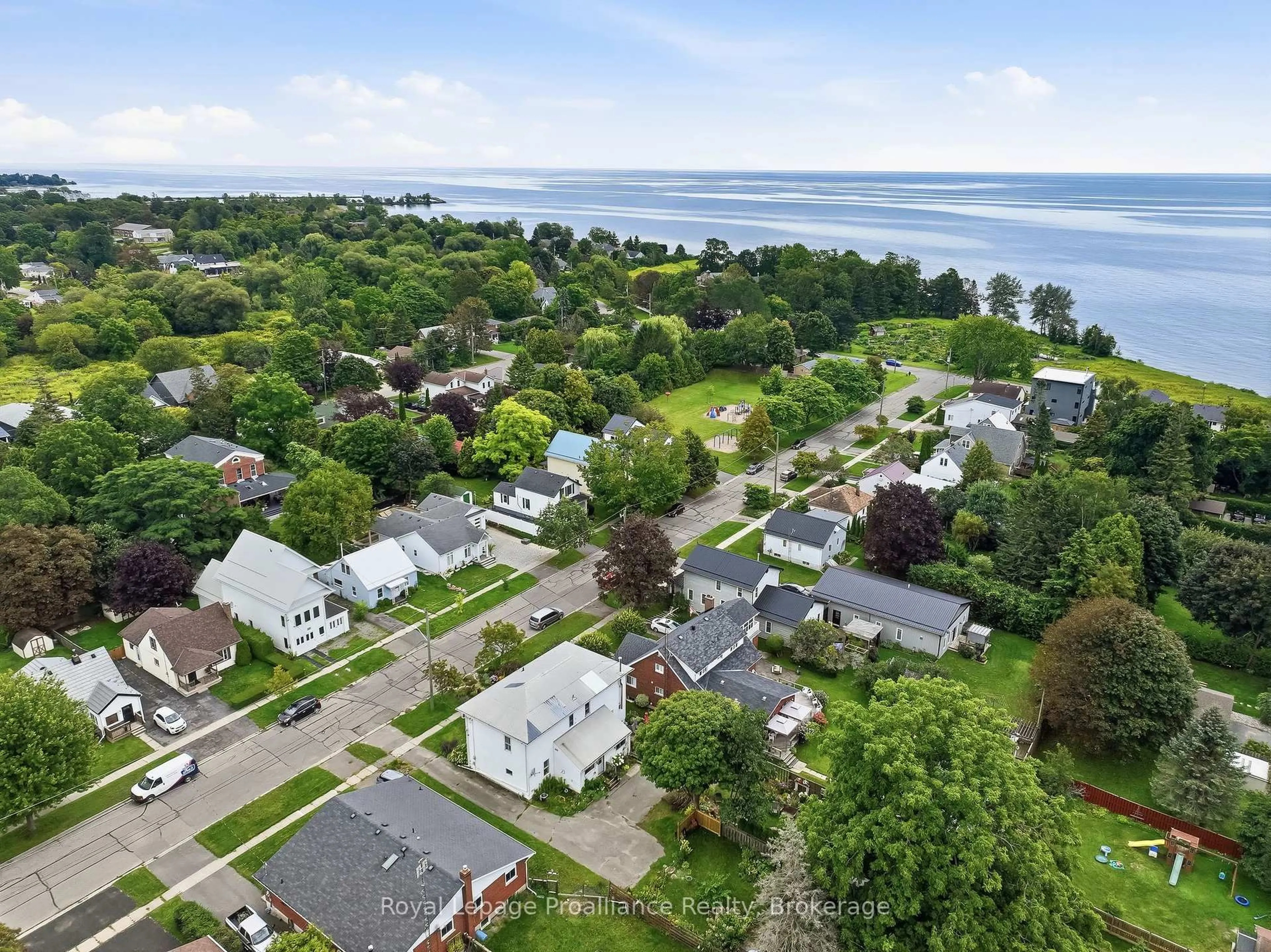 A pic from outside/outdoor area/front of a property/back of a property/a pic from drone, water/lake/river/ocean view for 177 Stuart St, Cobourg Ontario K9A 2Y1