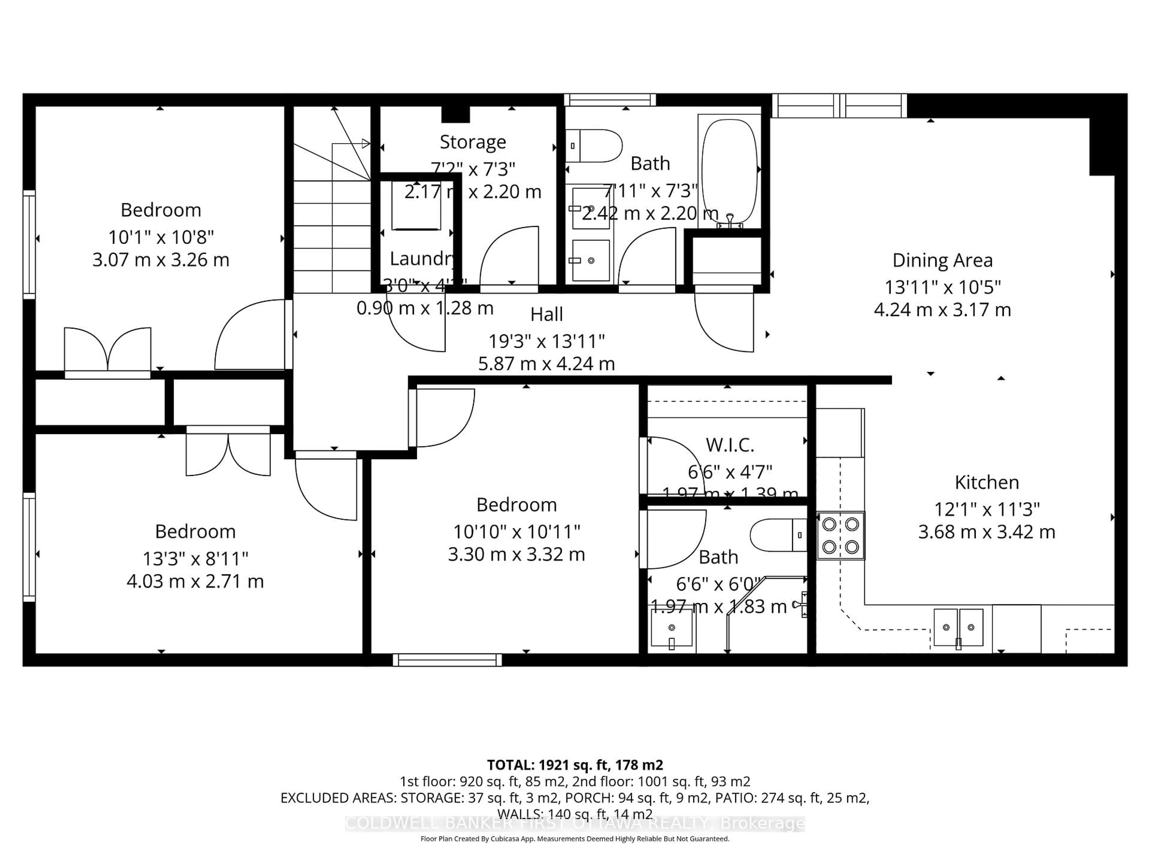 Floor plan for 351 Amiens St, Ottawa Ontario K1E 1P1