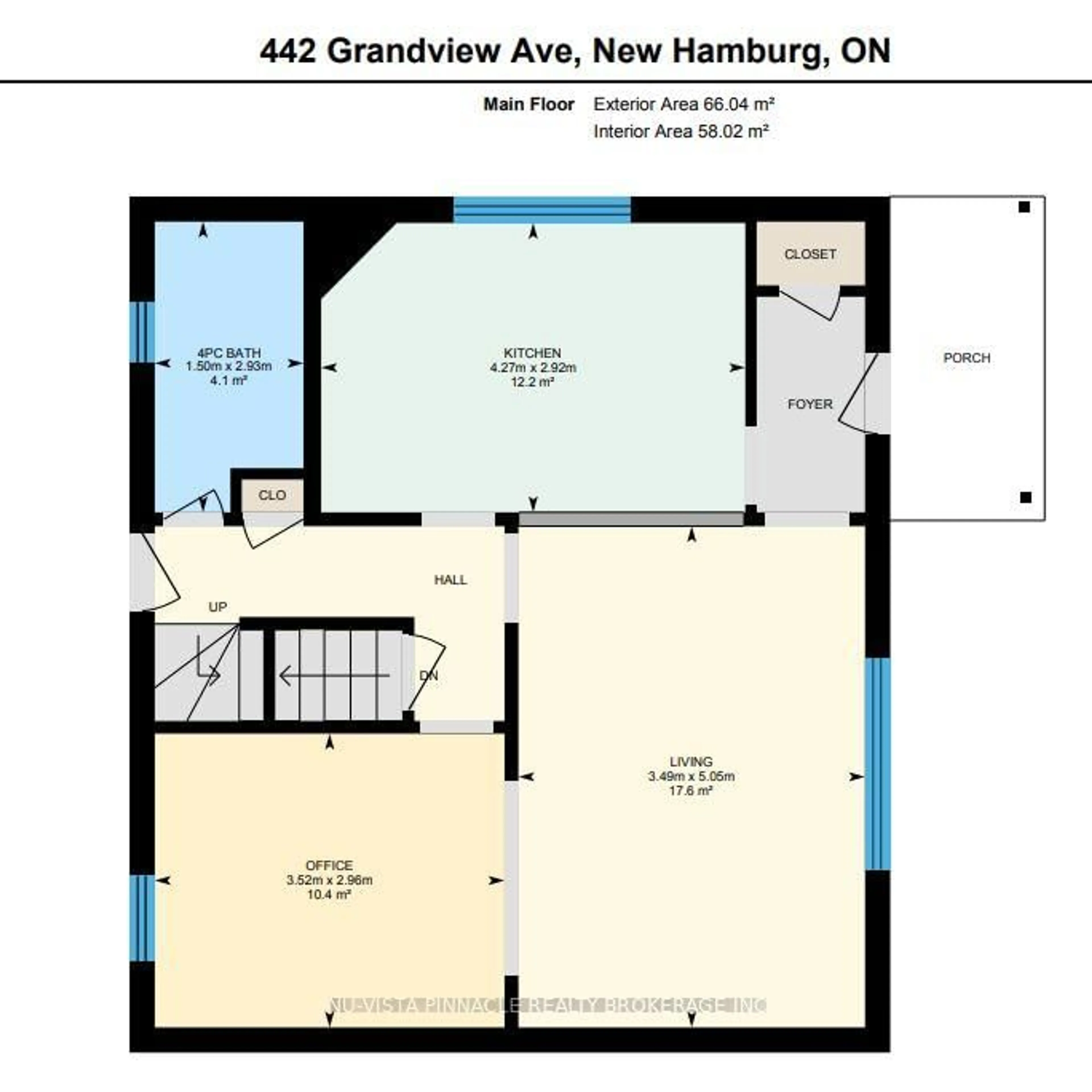 Floor plan for 442 Grandview Ave, Wilmot Ontario N3A 1L6
