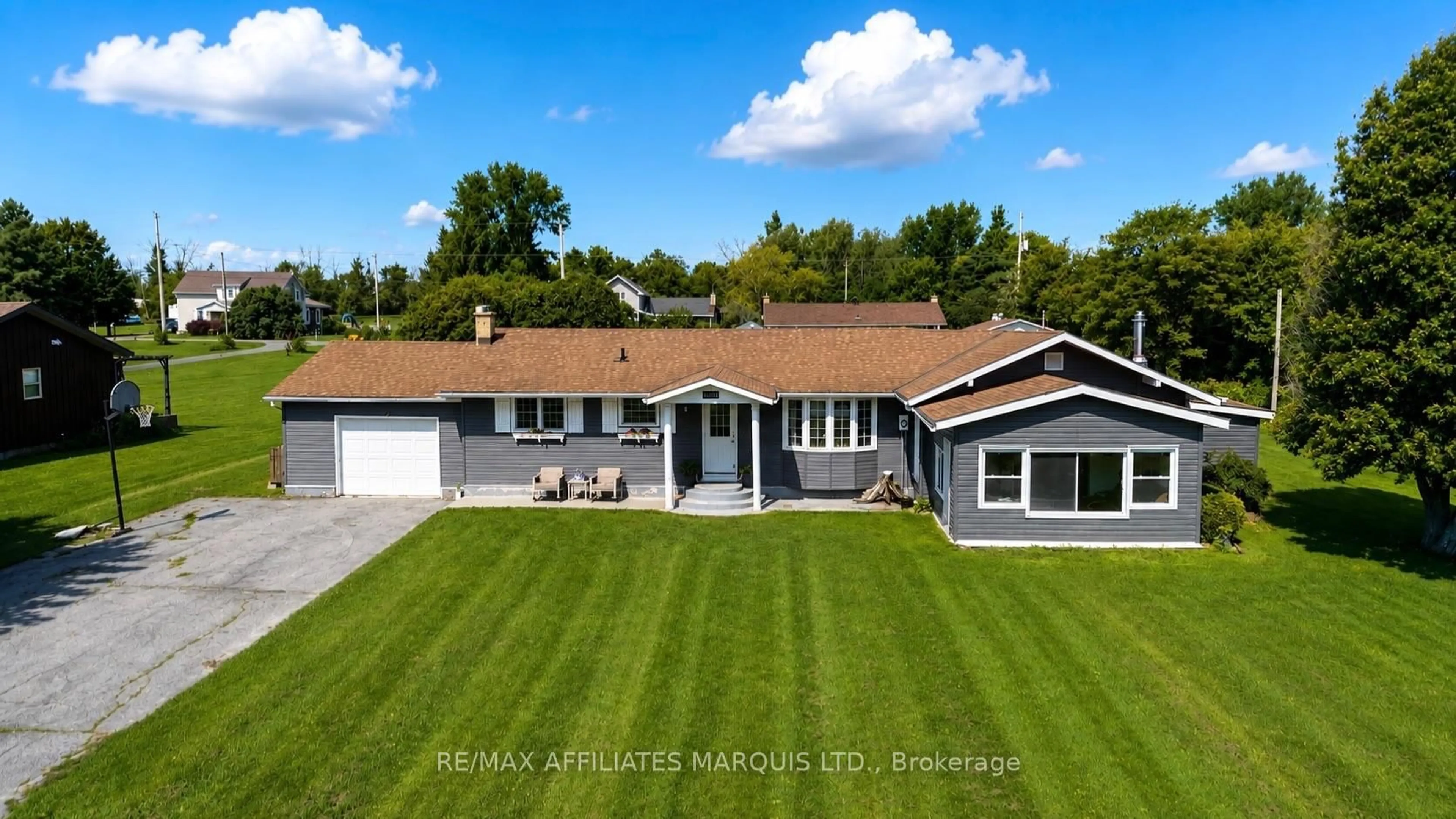 A pic from outside/outdoor area/front of a property/back of a property/a pic from drone, unknown for 15253 County Road 2 Rd, South Stormont Ontario K0C 1M0