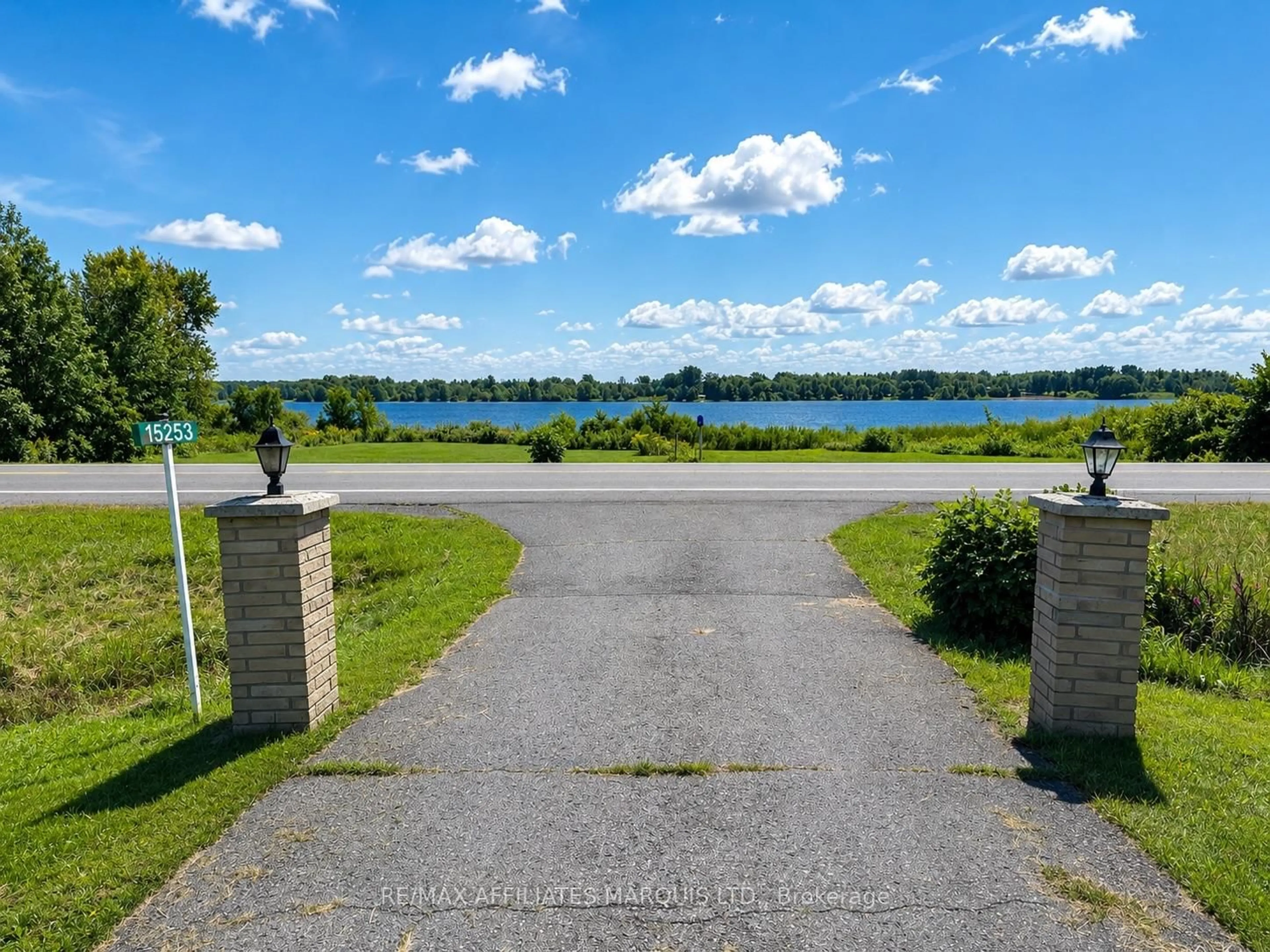 A pic from outside/outdoor area/front of a property/back of a property/a pic from drone, water/lake/river/ocean view for 15253 County Road 2 Rd, South Stormont Ontario K0C 1M0