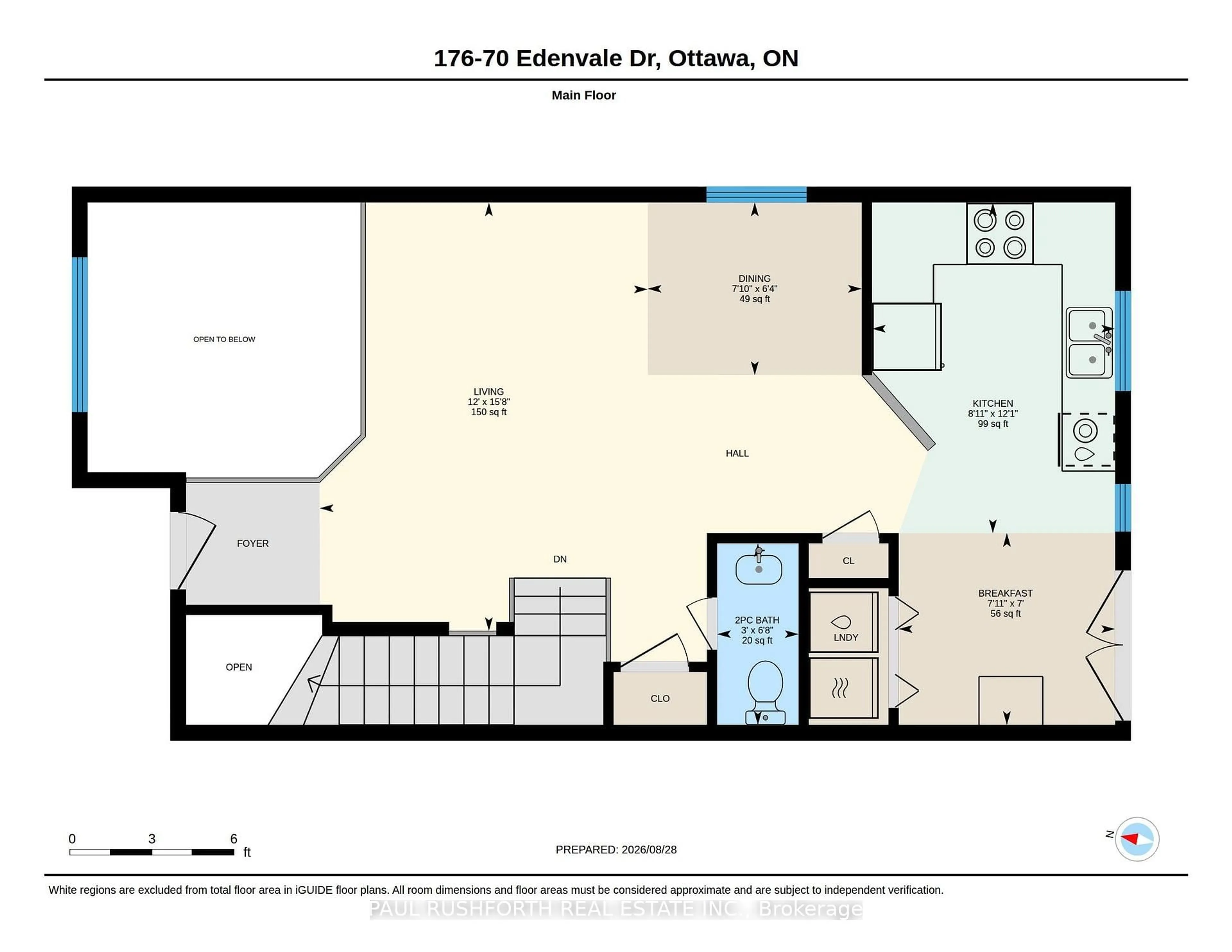Floor plan for 70 Edenvale Dr #176, Ottawa Ontario K2K 3N6
