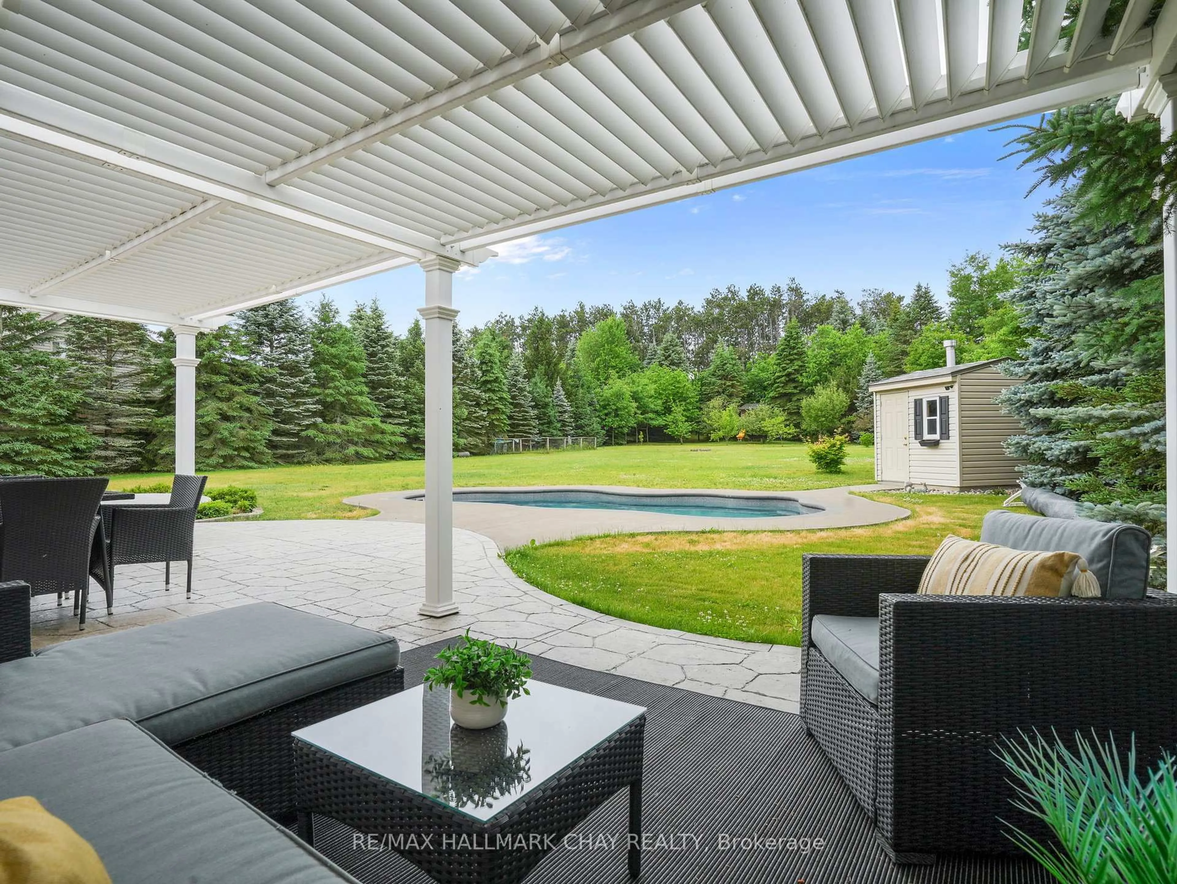 Patio, water/lake/river/ocean view for 30 Thomson Tr, Mulmur Ontario L0N 1M0