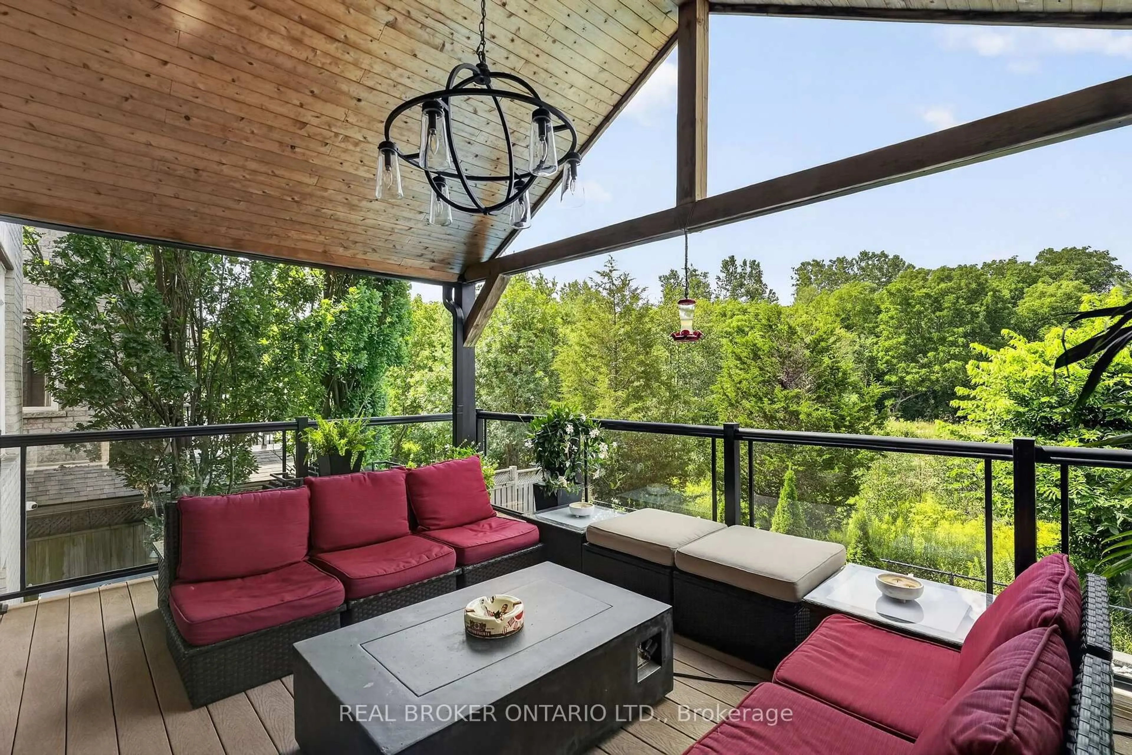 Patio, forest/trees view for 483 Valridge Dr, Hamilton Ontario L9G 0B2