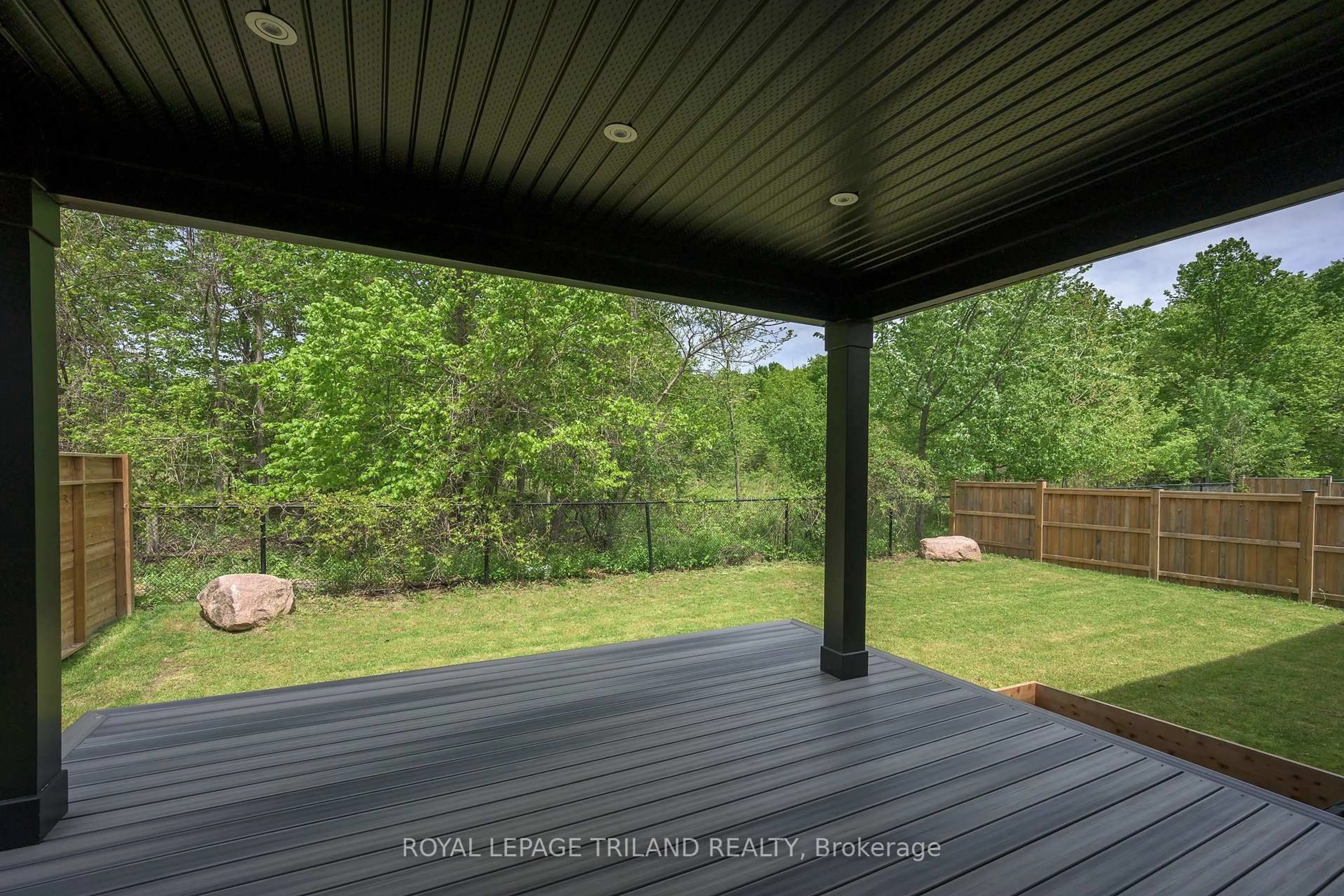 Patio, forest/trees view for 2244 Red Thorne Ave, London South Ontario N6P 0E8