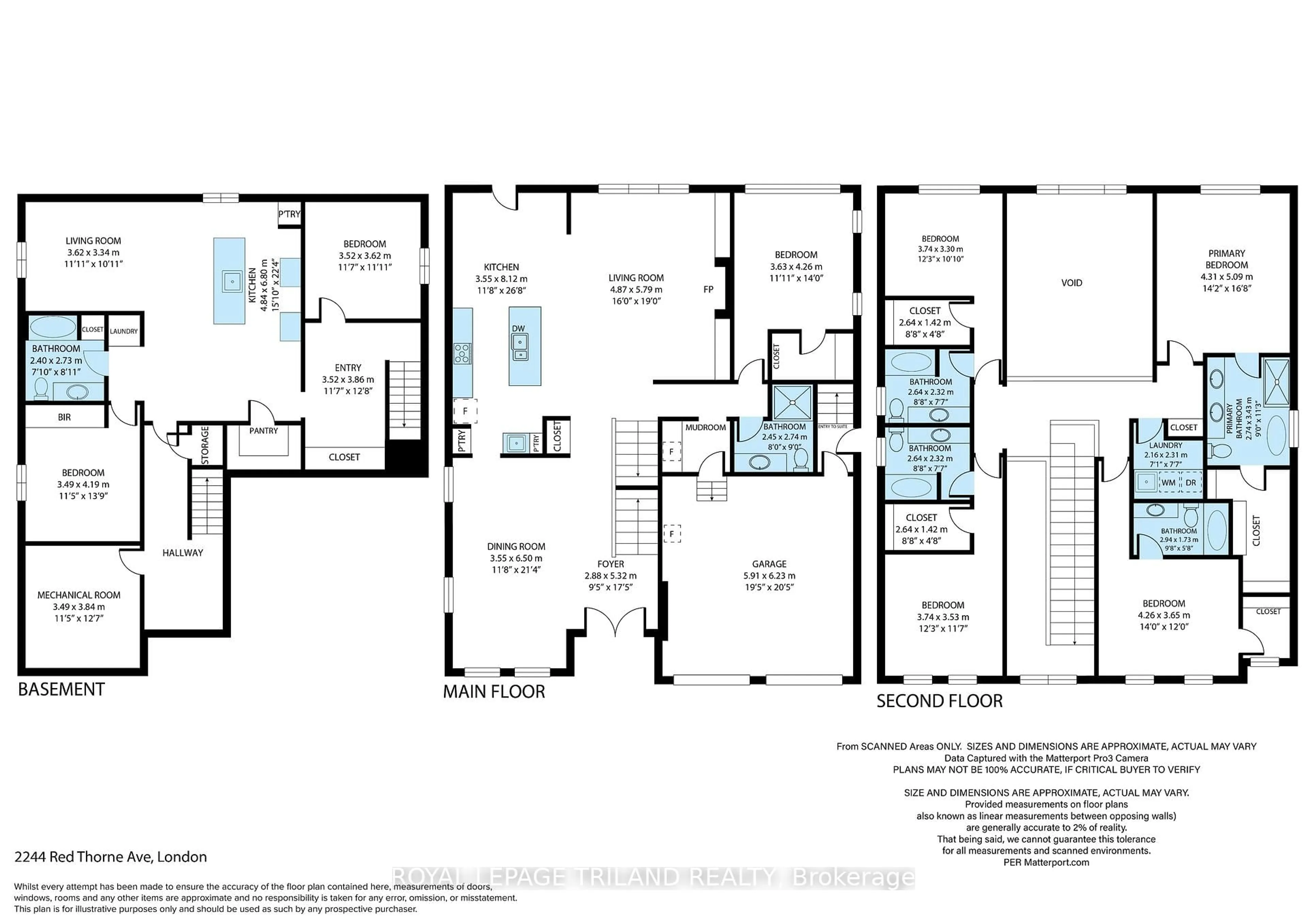 Floor plan for 2244 Red Thorne Ave, London South Ontario N6P 0E8