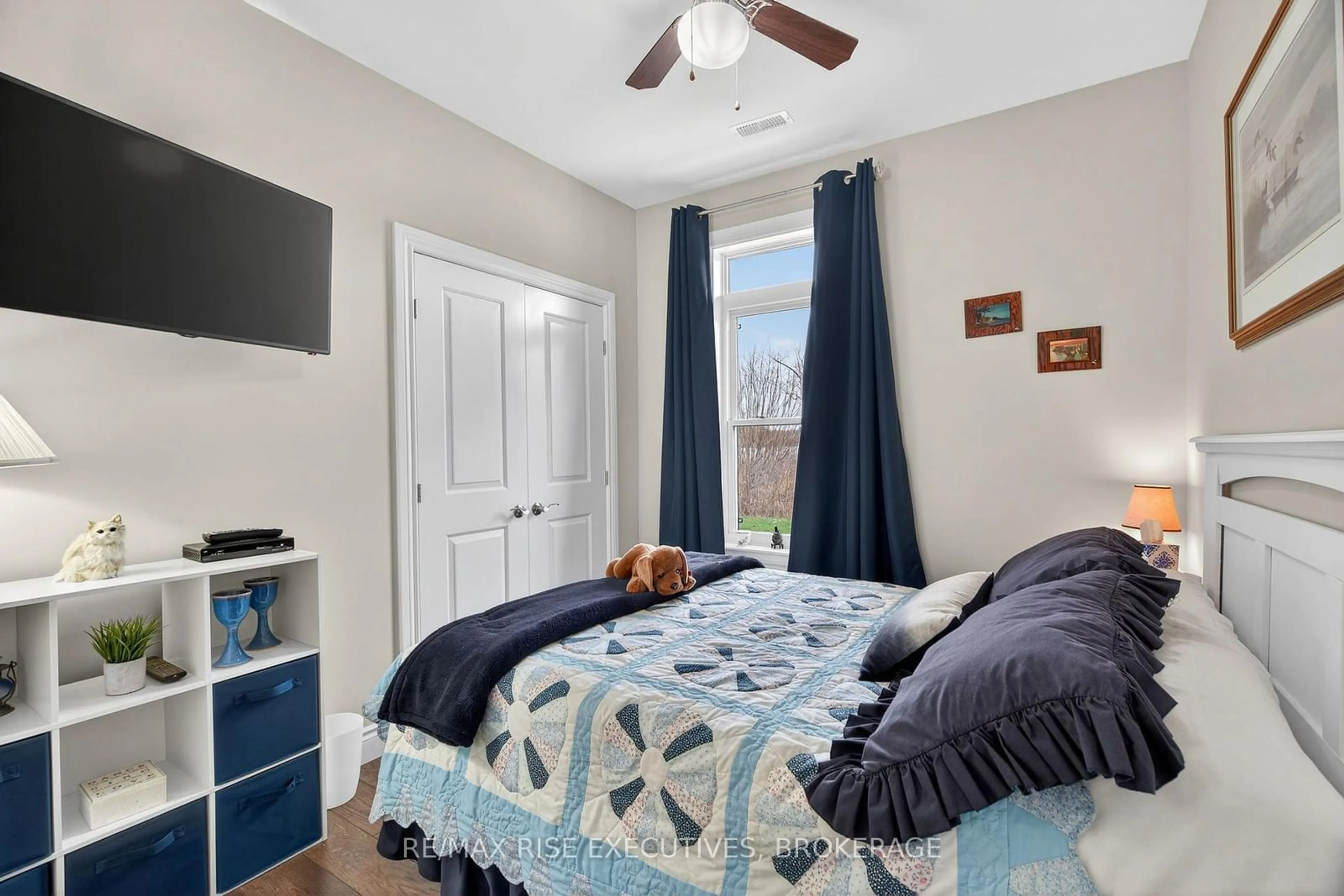 Bedroom with bed, unknown for 4646 Stair Step Lane, Battersea Ontario K0H 1H0