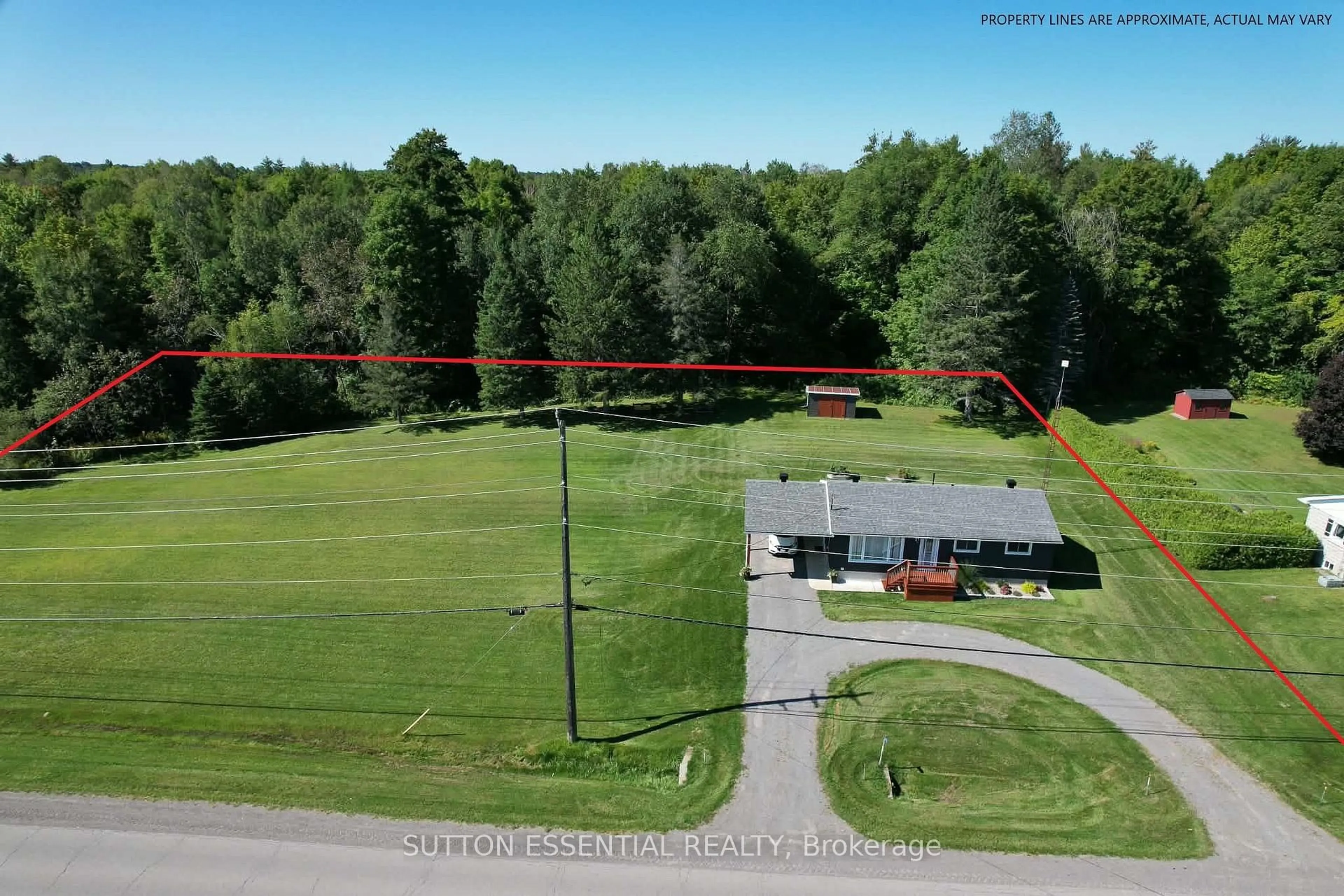 A pic from outside/outdoor area/front of a property/back of a property/a pic from drone, forest/trees view for 6174 County Rd 15 Rd, Augusta Ontario K6V 5T2