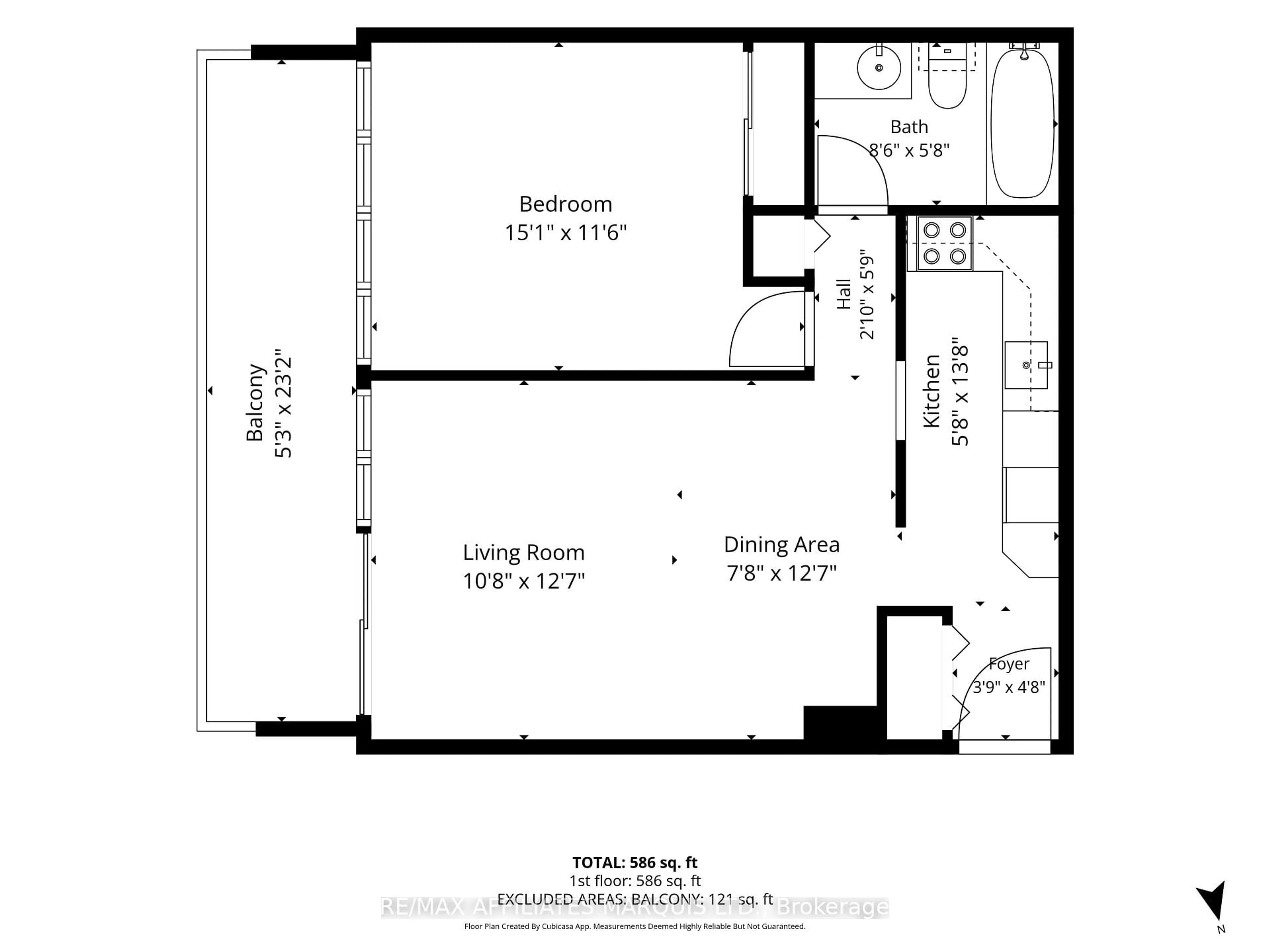 Floor plan for 308 Second St #806, Cornwall Ontario K6H 1Y9