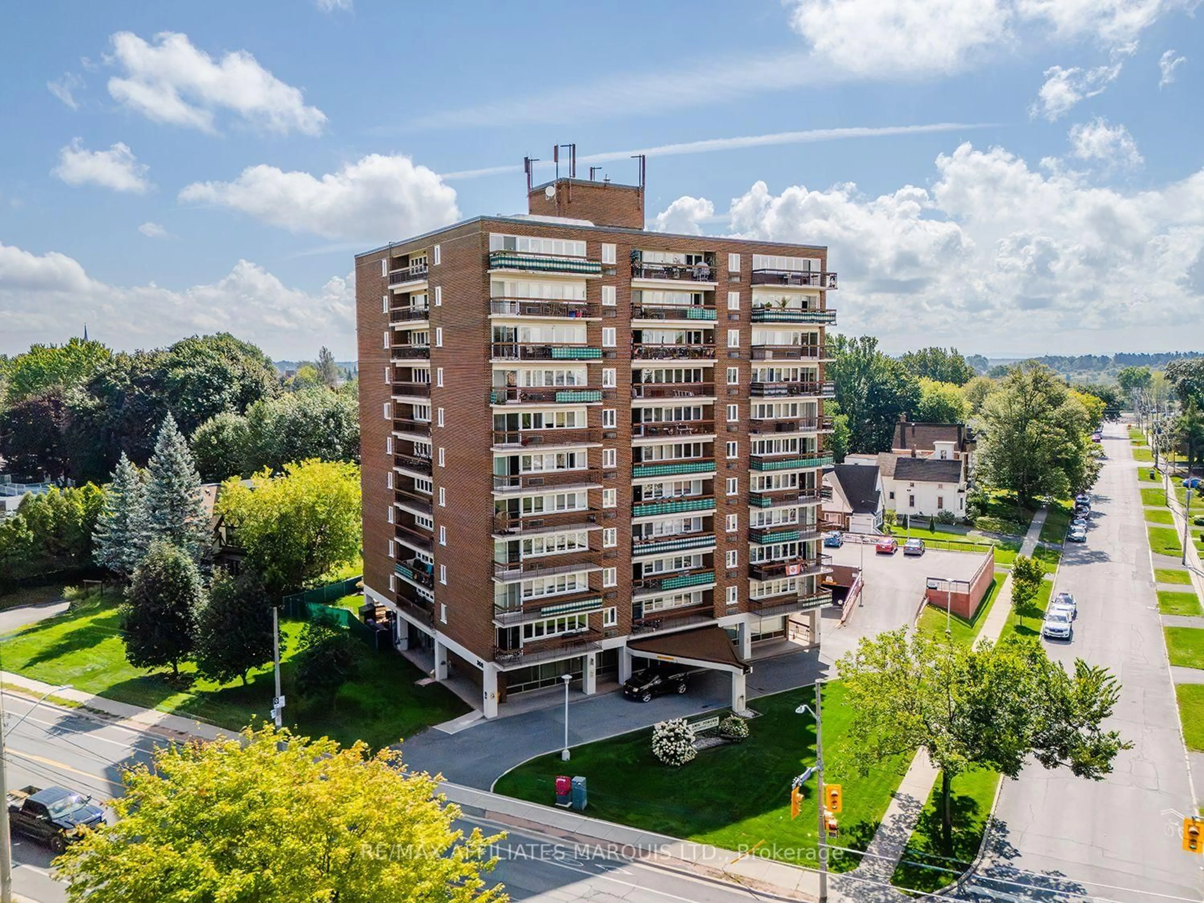A pic from outside/outdoor area/front of a property/back of a property/a pic from drone, unknown for 308 Second St #806, Cornwall Ontario K6H 1Y9