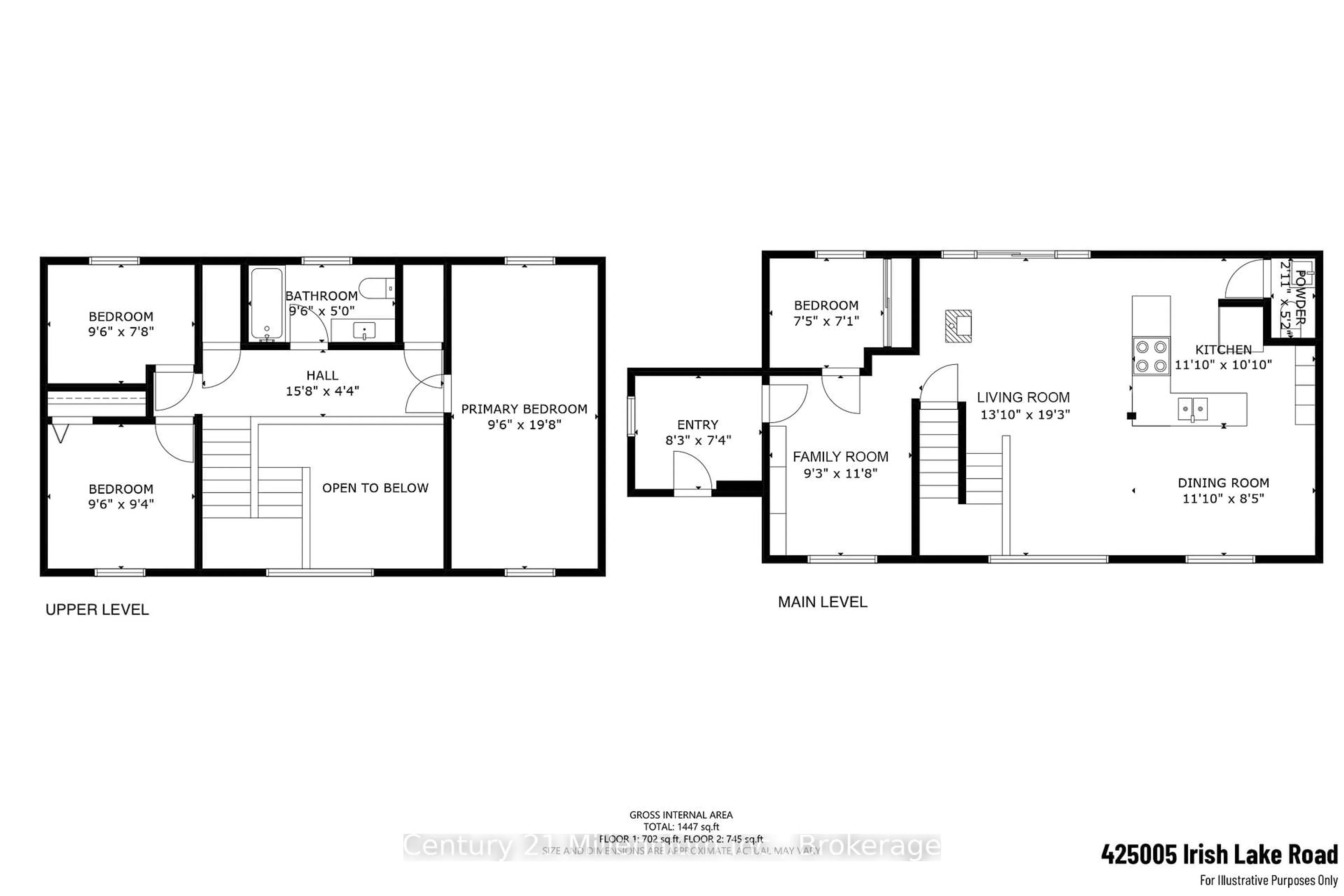 Floor plan for 425005 Irish Lake Rd, Grey Highlands Ontario N0C 1H0