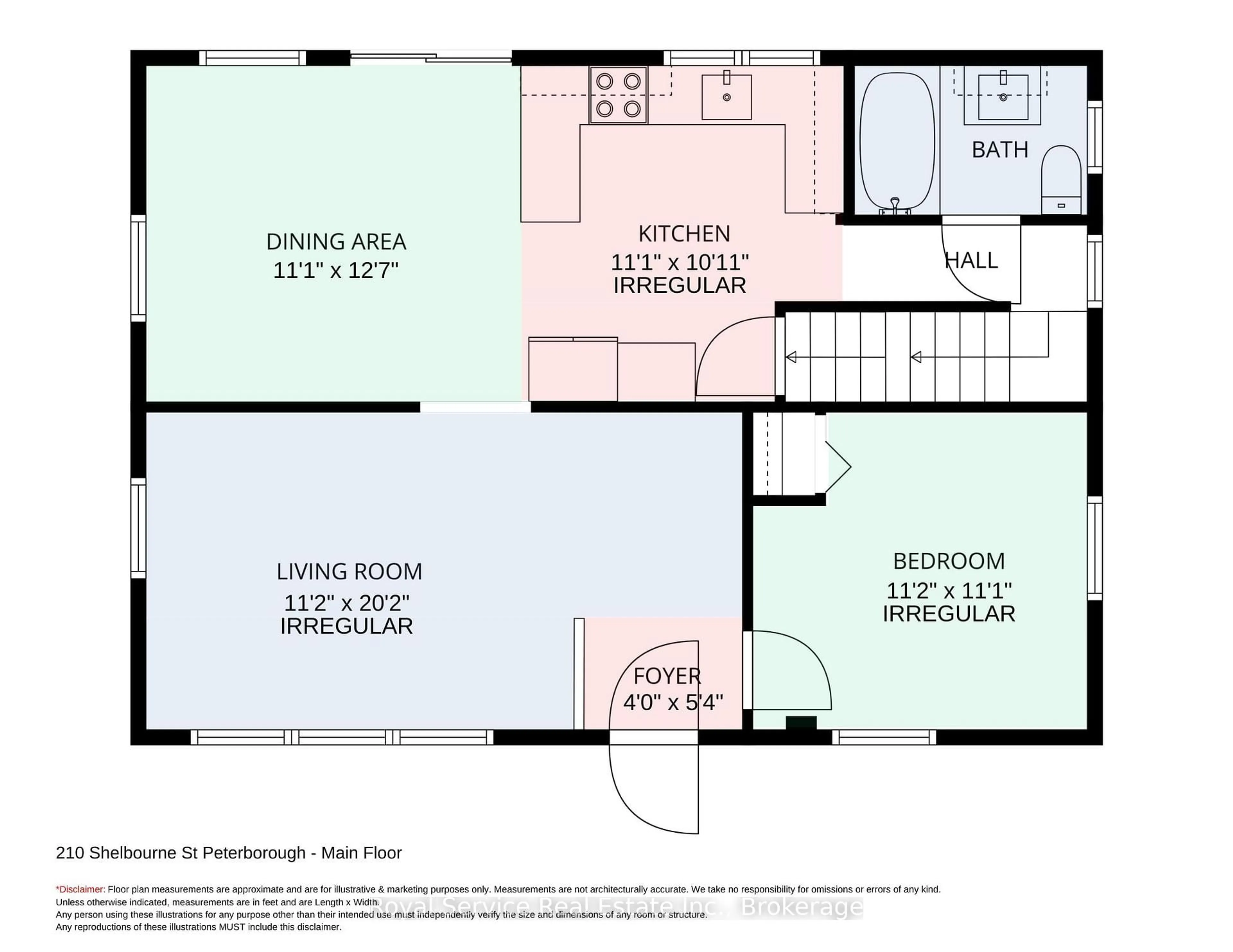 Floor plan for 210 Shelbourne St, Peterborough Ontario K9H 5K4
