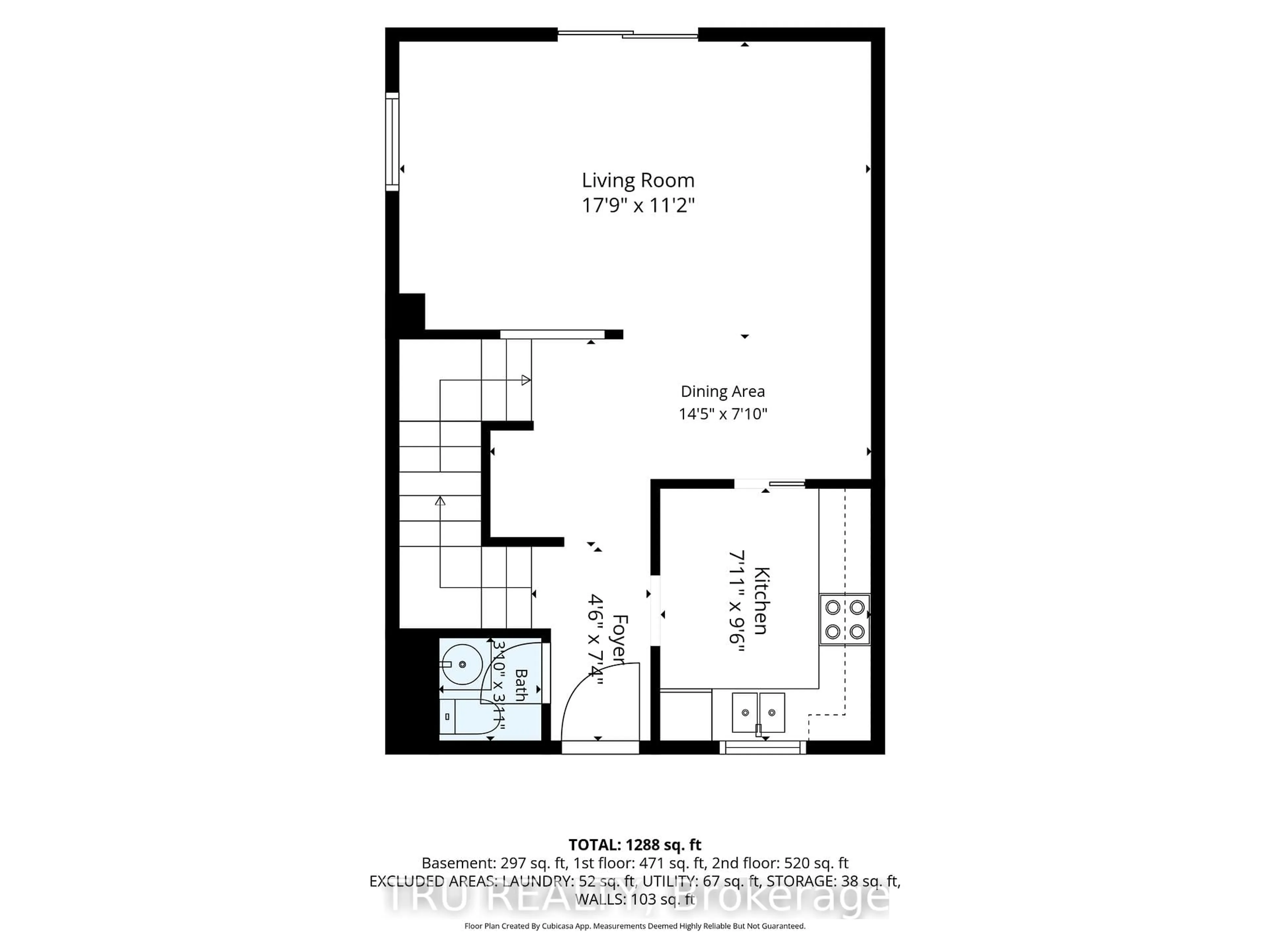 Floor plan for 16-164 BARROW Cres, Ottawa Ontario K2L 2J1