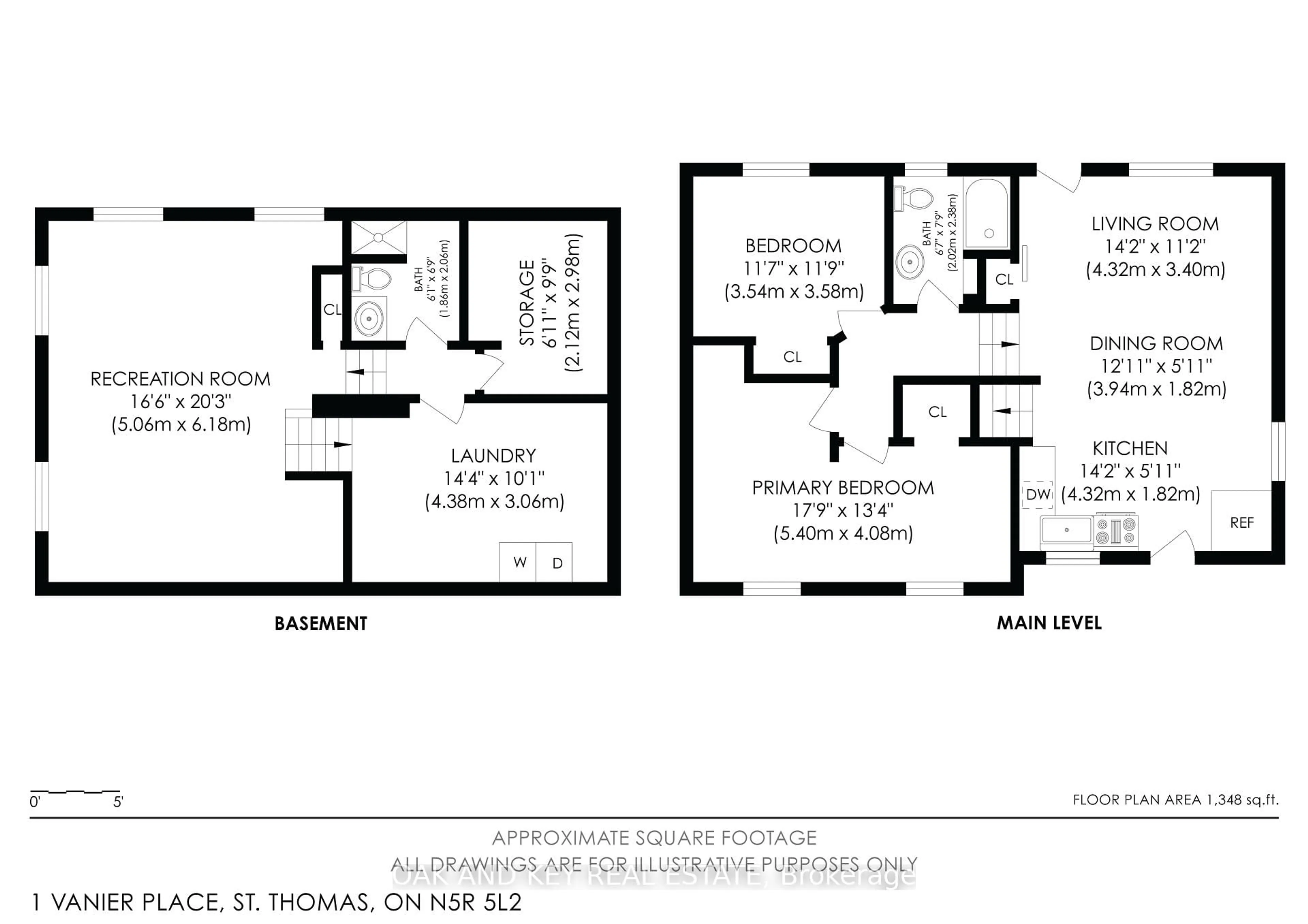 Floor plan for 1 Vanier Pl, St. Thomas Ontario N5R 5L2