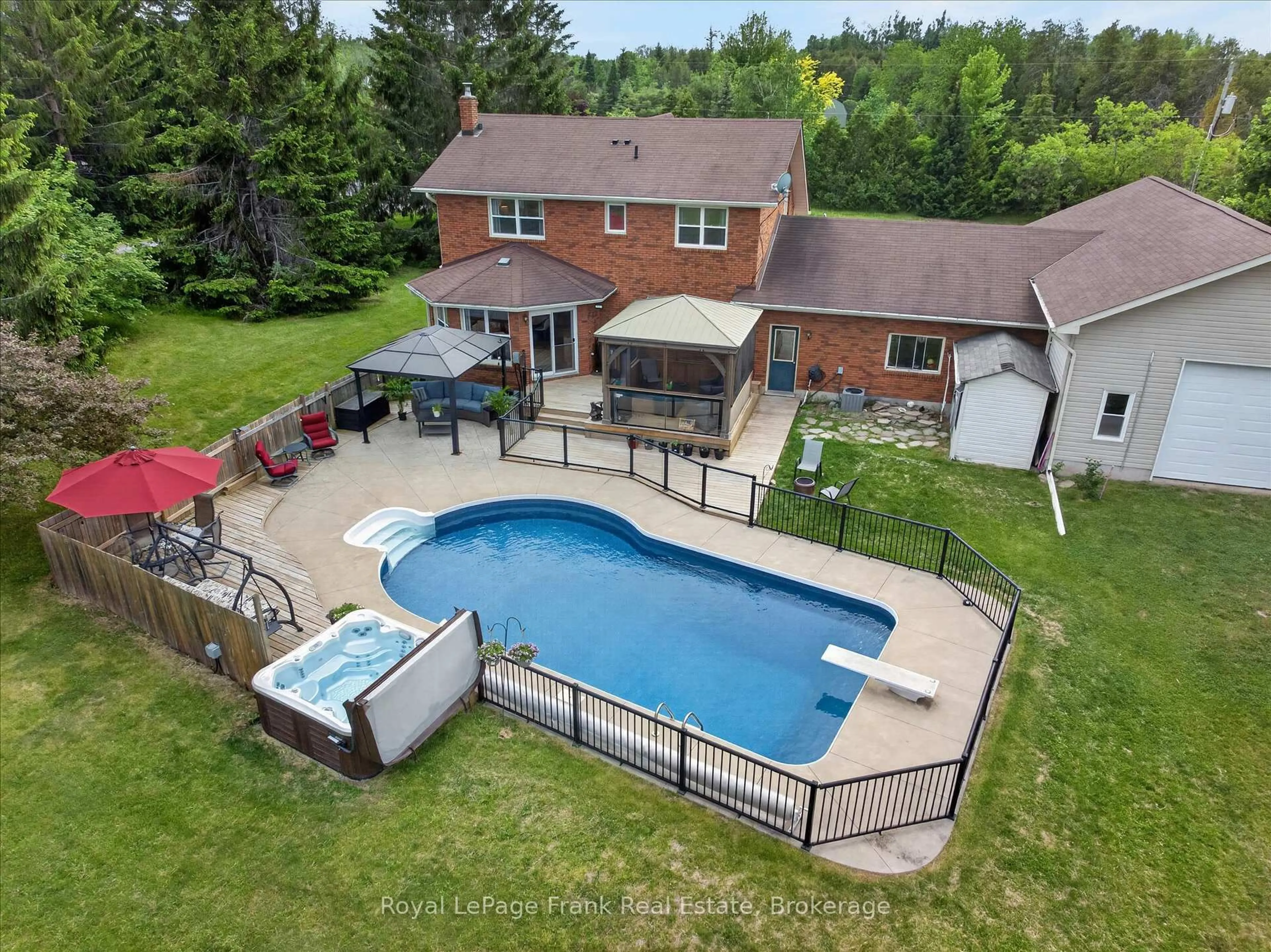 A pic from outside/outdoor area/front of a property/back of a property/a pic from drone, water/lake/river/ocean view for 837 Tindle Bay Rd, Selwyn Ontario K9J 0C5