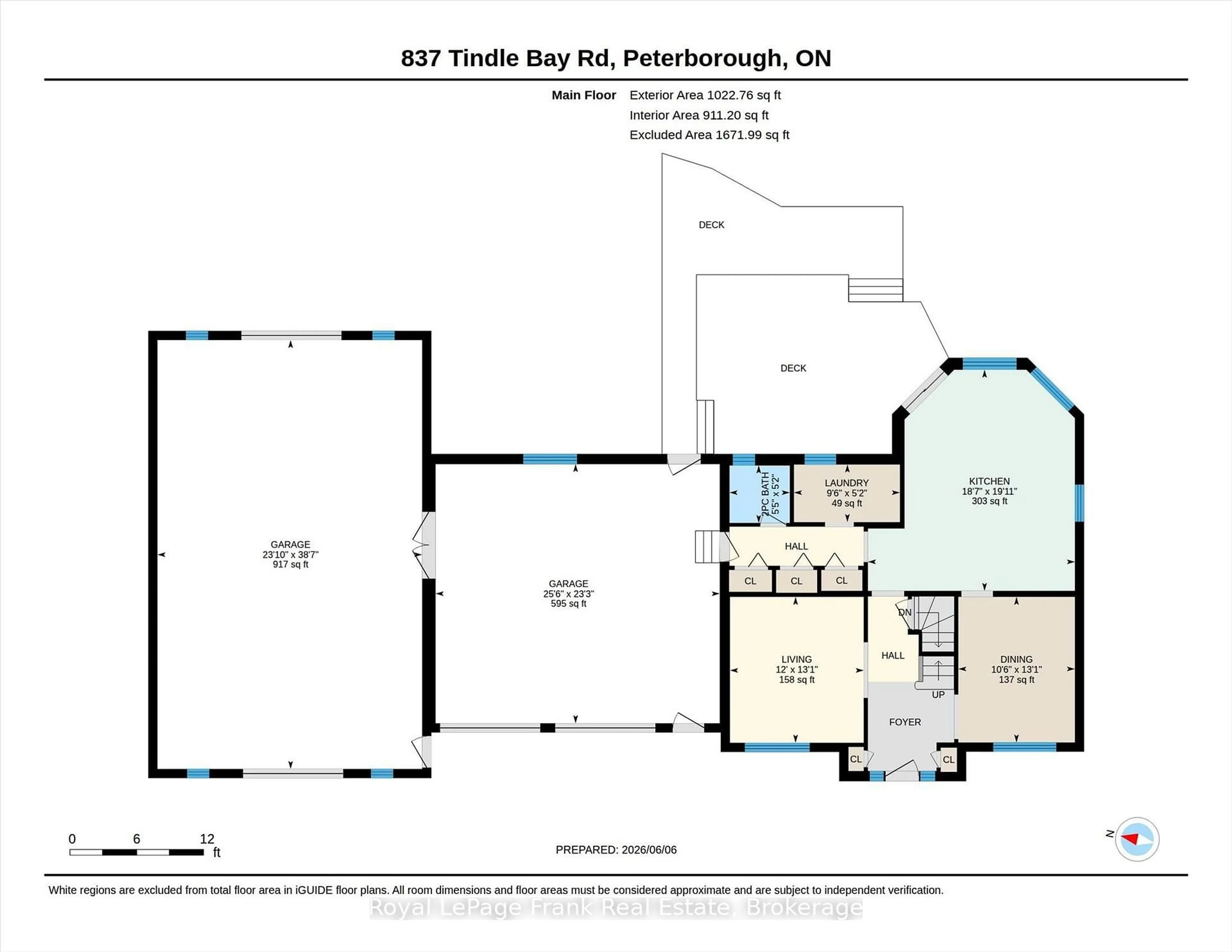 Floor plan for 837 Tindle Bay Rd, Selwyn Ontario K9J 0C5