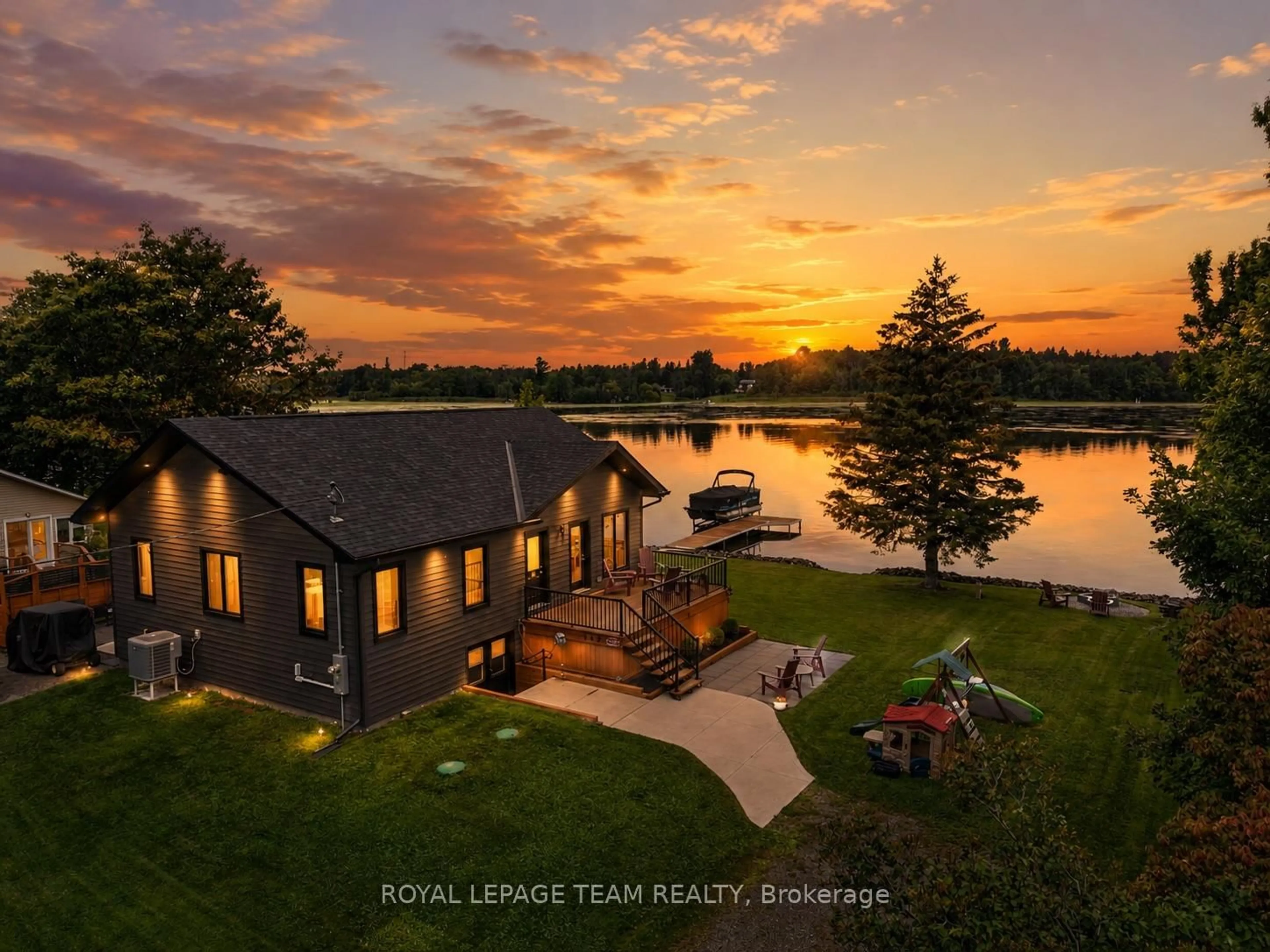 A pic from outside/outdoor area/front of a property/back of a property/a pic from drone, water/lake/river/ocean view for 2815 Golf Course Lane, North Grenville Ontario K0G 1J0