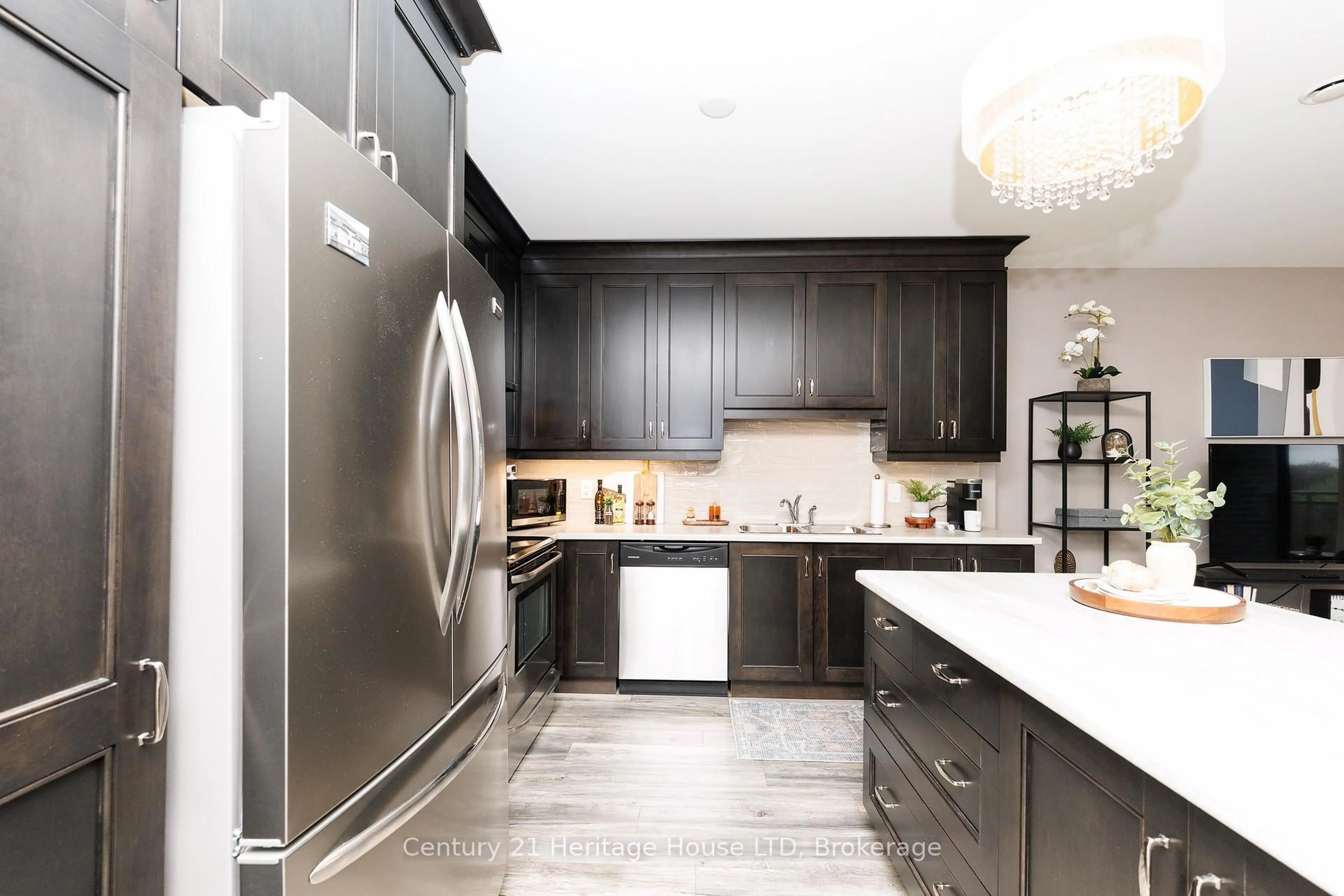 Contemporary kitchen, ceramic/tile floor for 379 Scott St #307, St. Catharines Ontario L2M 3W2