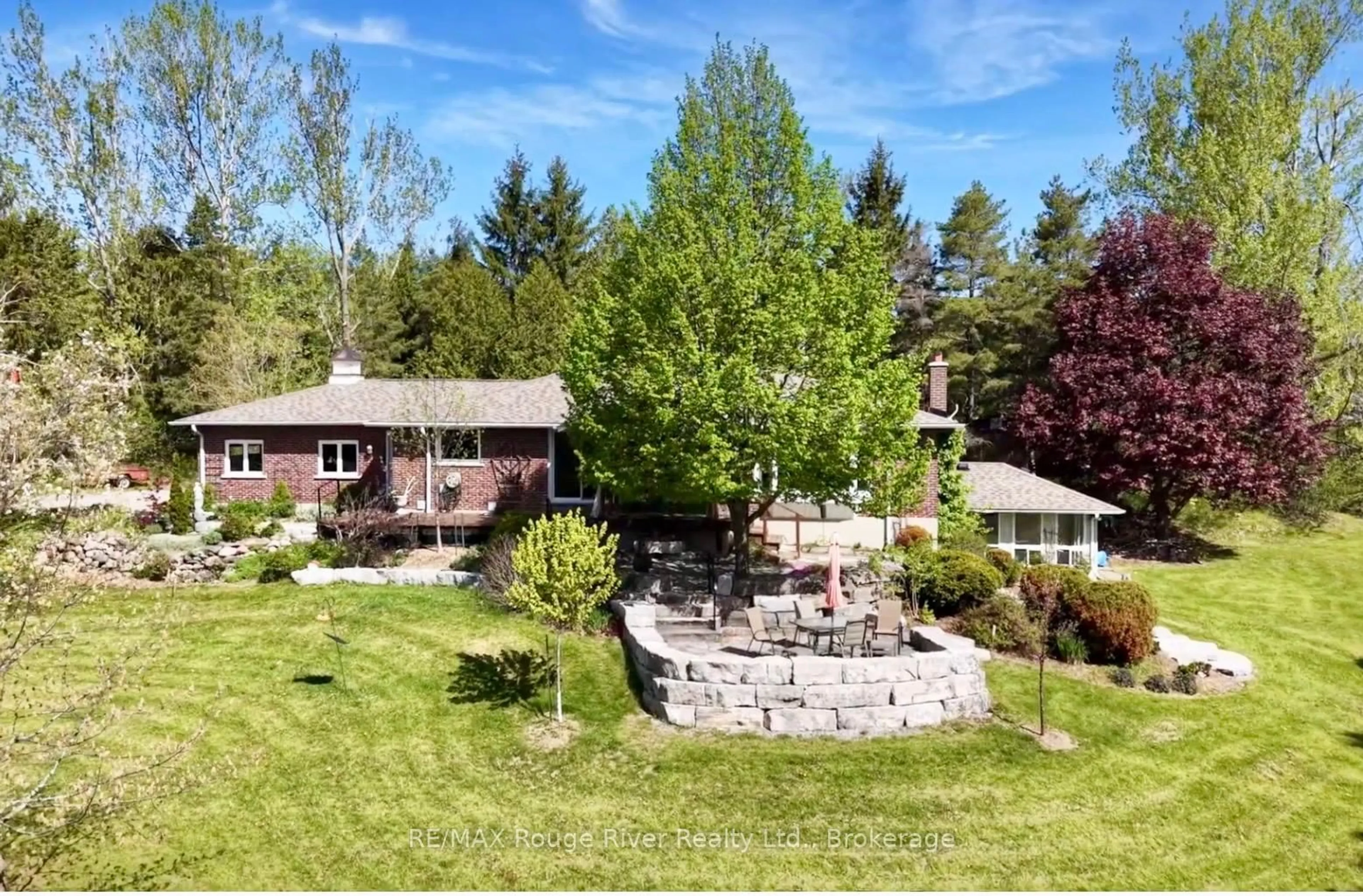 A pic from outside/outdoor area/front of a property/back of a property/a pic from drone, mountain view for 3625 Alnwick Hill Rd, Hamilton Township Ontario K0K 1C0