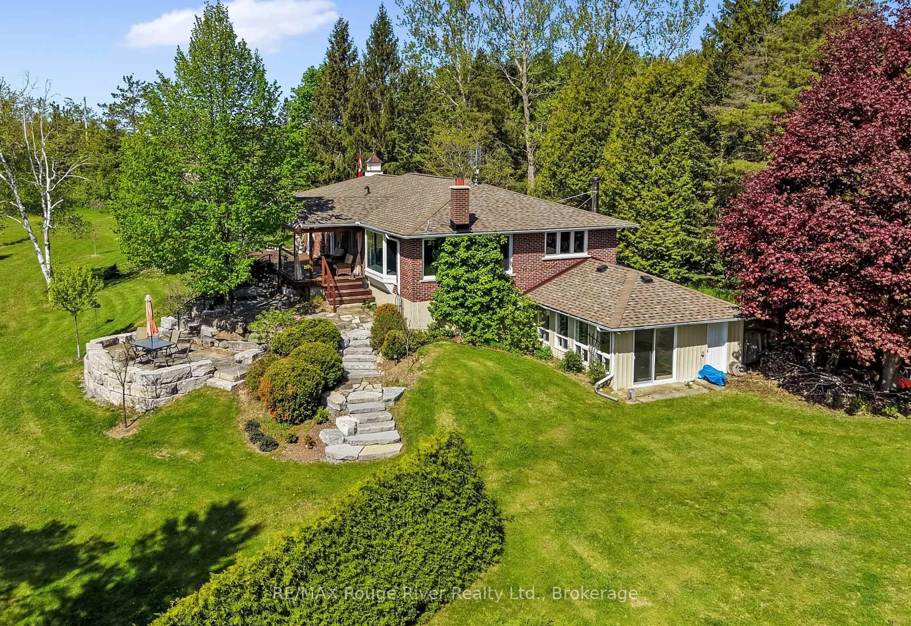 A pic from outside/outdoor area/front of a property/back of a property/a pic from drone, water/lake/river/ocean view for 3625 Alnwick Hill Rd, Hamilton Township Ontario K0K 1C0