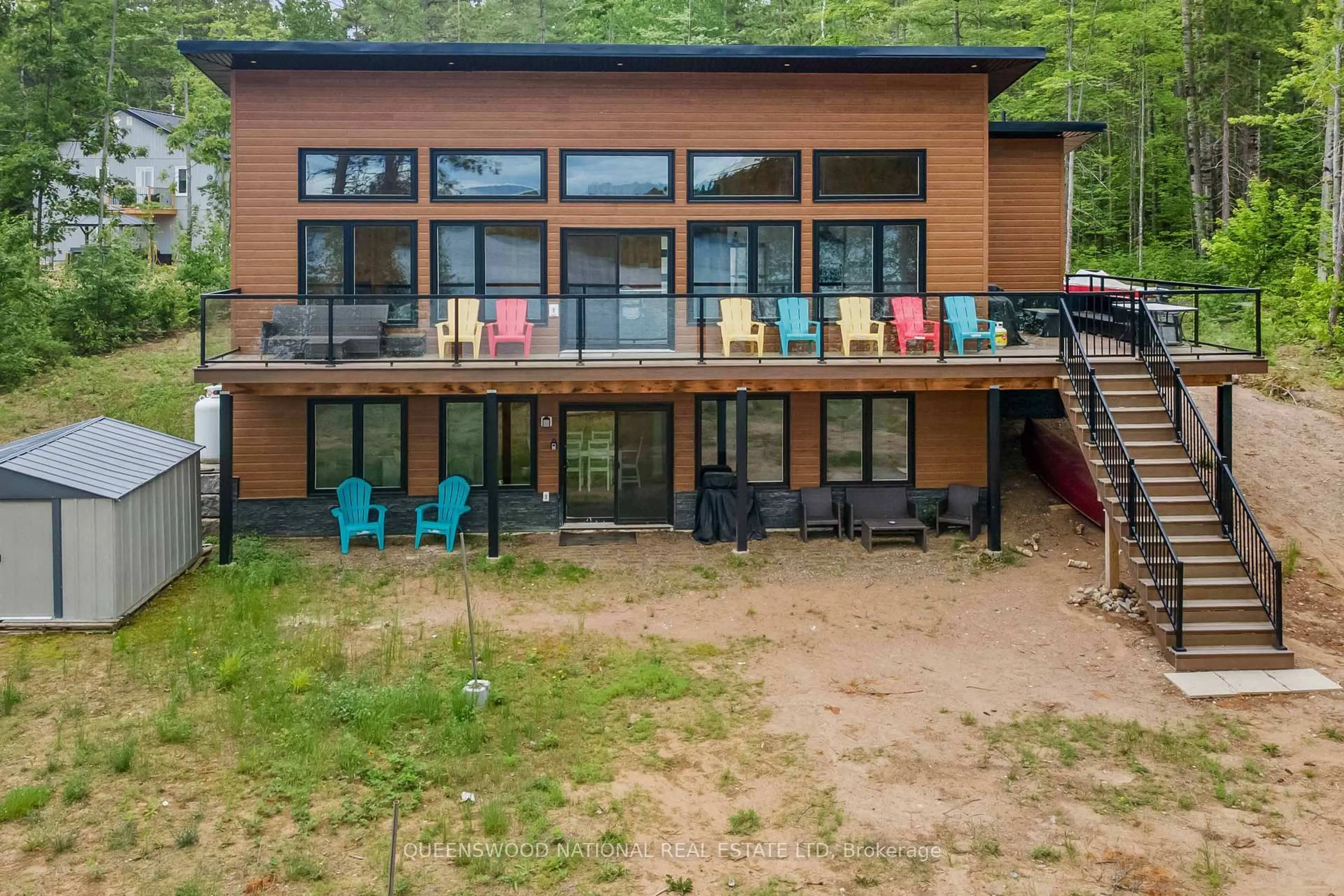 Patio, water/lake/river/ocean view for 227 Grunwald Rd, Barry's Bay Ontario K0J 1B0