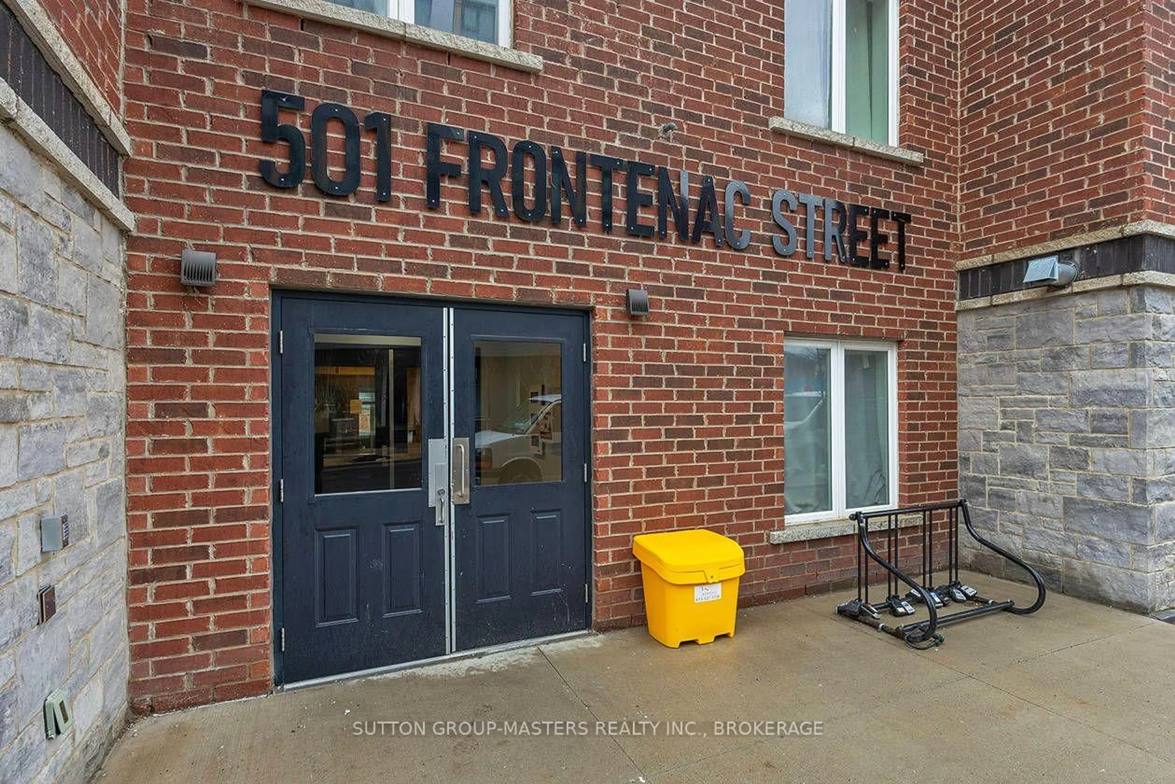 A pic from outside/outdoor area/front of a property/back of a property/a pic from drone, street for 501 Frontenac St #413, Kingston Ontario K7K 4L9