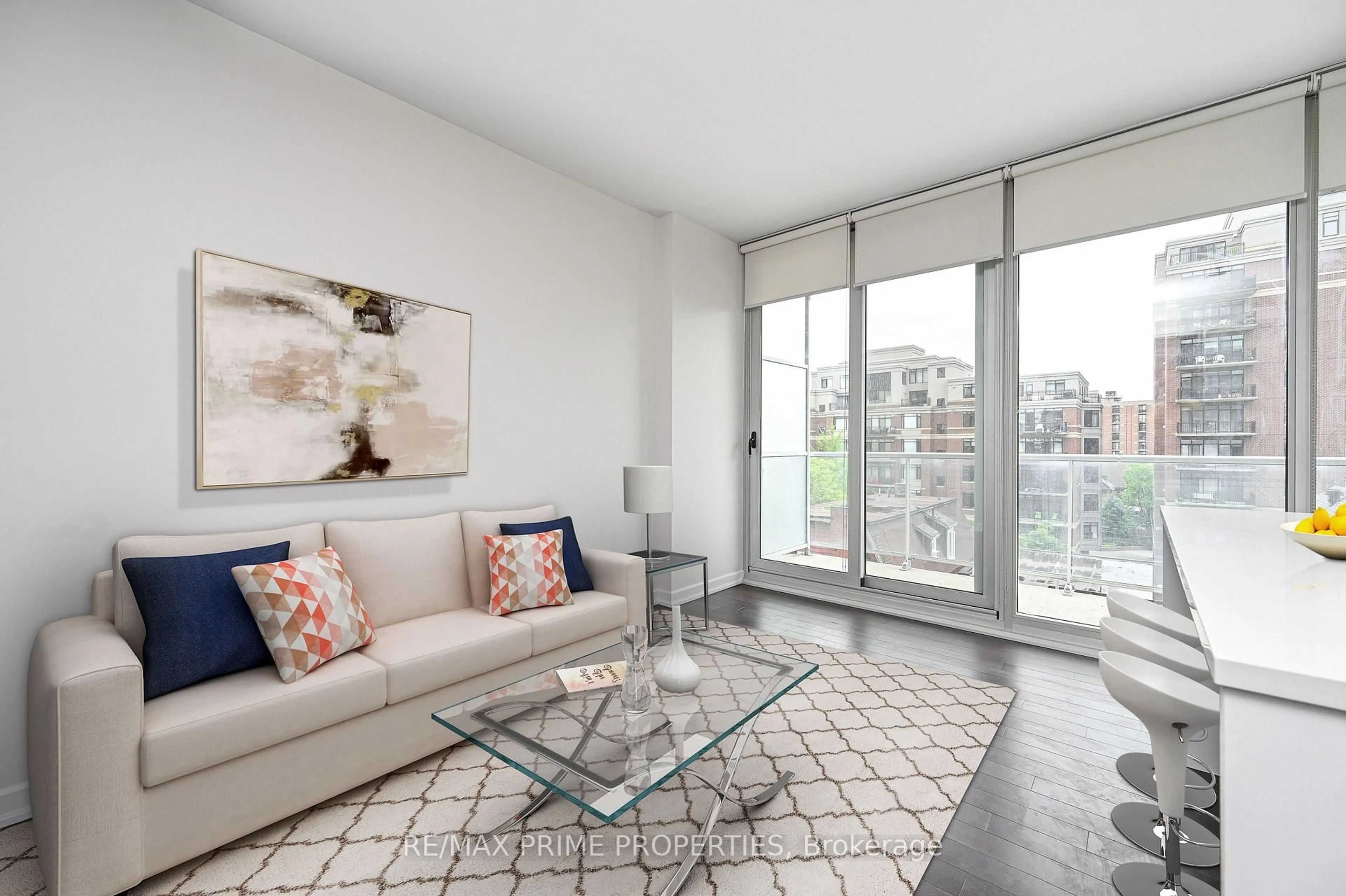 Living room with furniture, unknown for 300 Lisgar St #506, Ottawa Ontario K2P 0E2