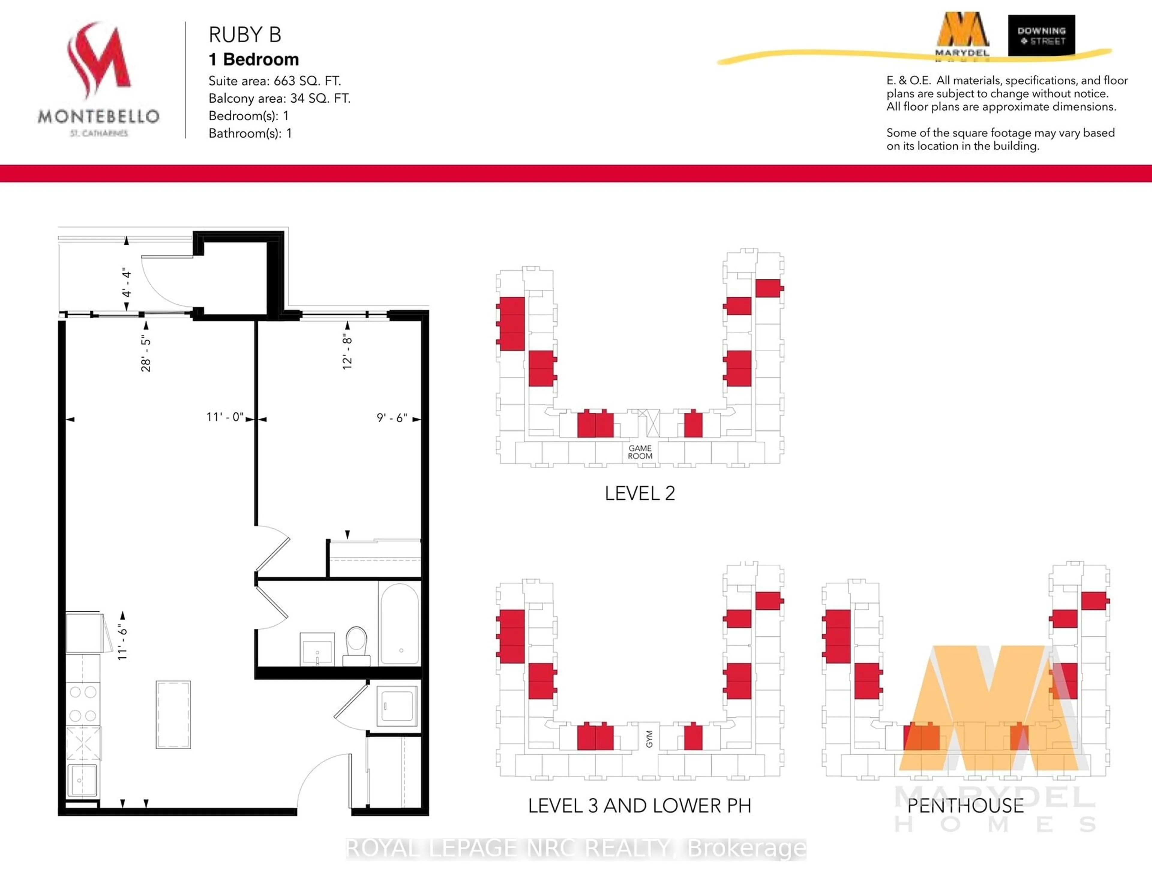Floor plan for 50 HERRICK Ave #UP46, St. Catharines Ontario L2P 2T9