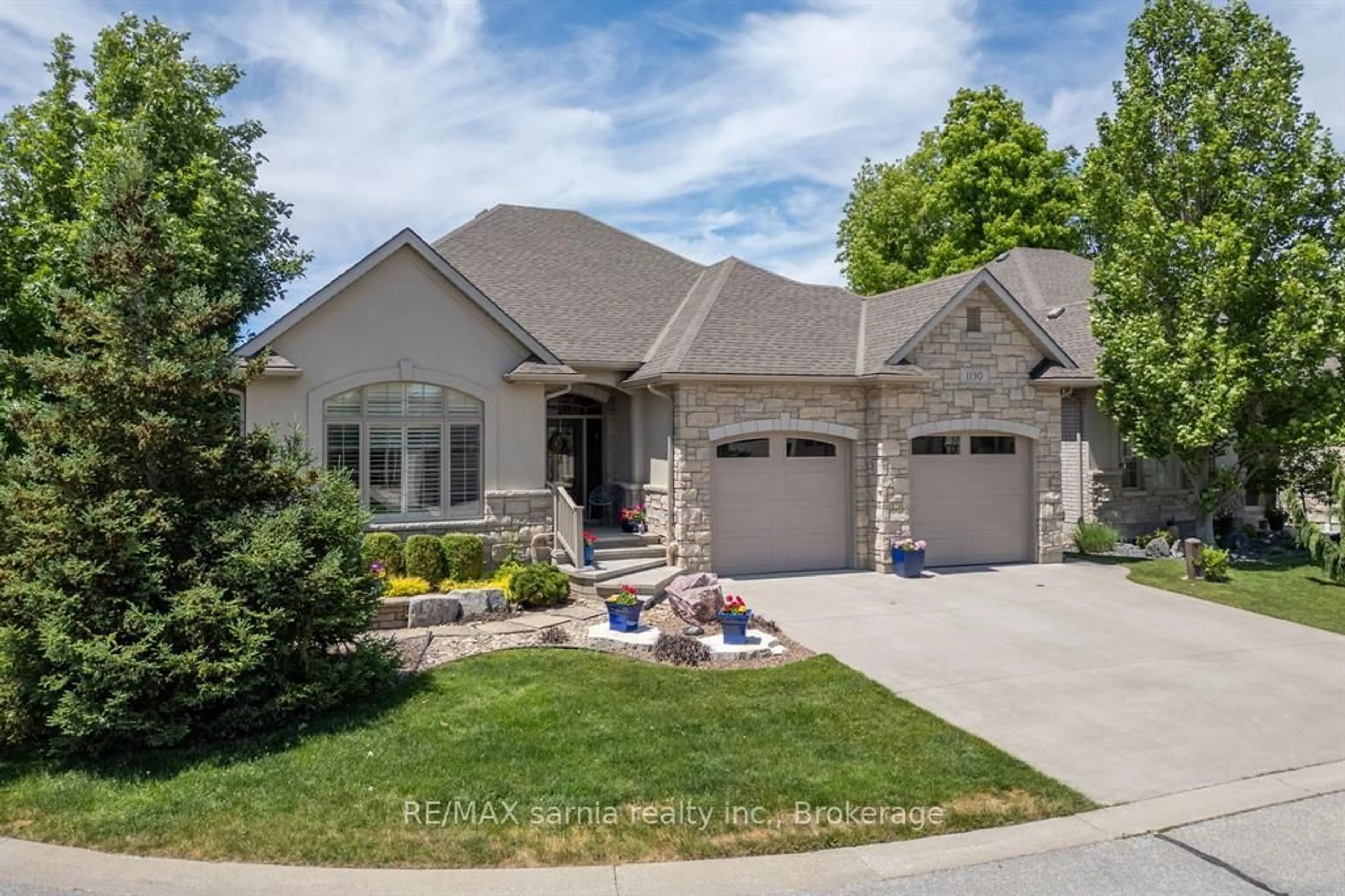 Home with brick exterior material, street for 1130 Mike Weir Dr #71, Sarnia Ontario N0N 1C0