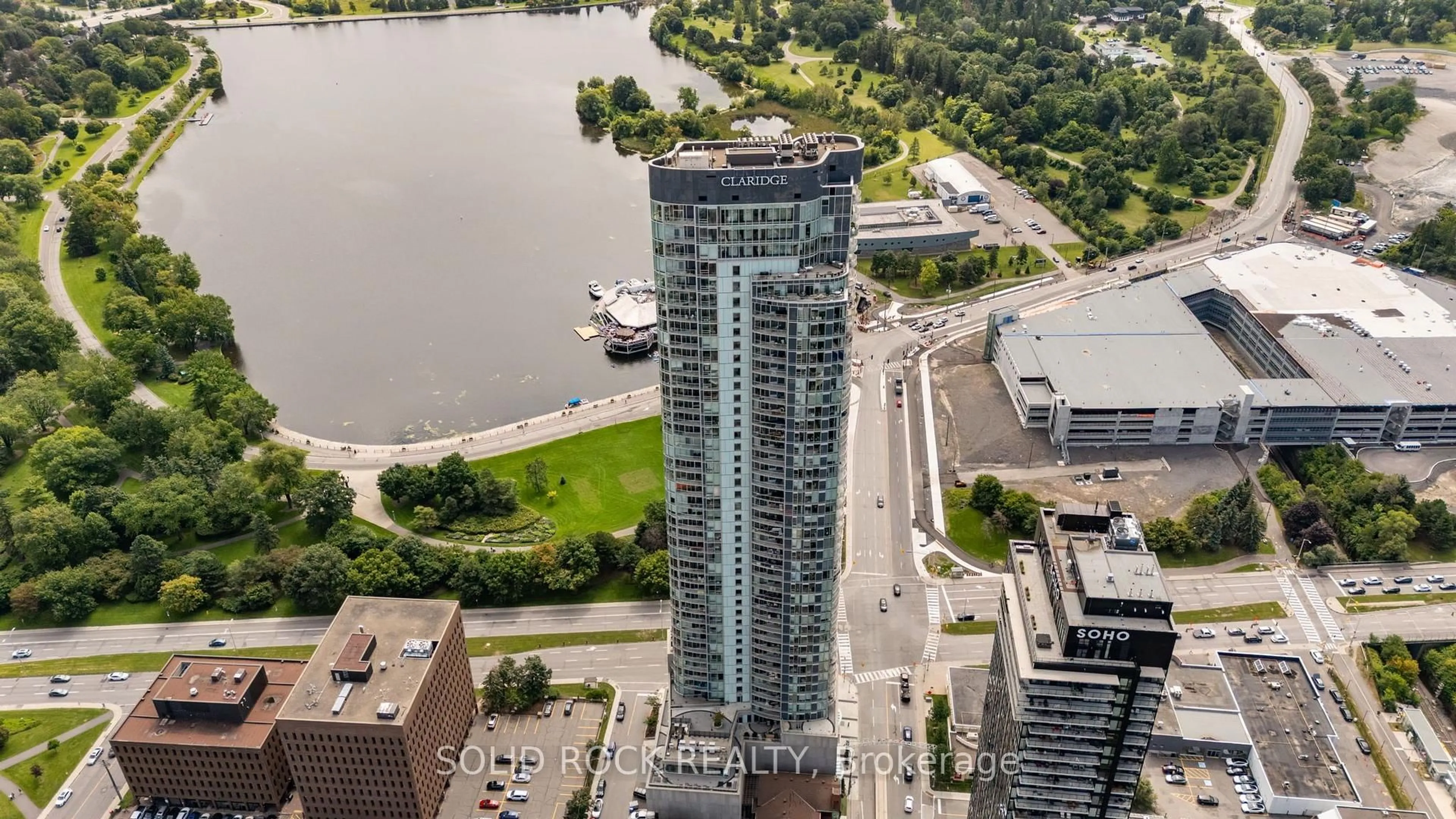 A pic from outside/outdoor area/front of a property/back of a property/a pic from drone, city buildings view from balcony for 805 Carling Ave #2308, Ottawa Ontario K1S 5W9