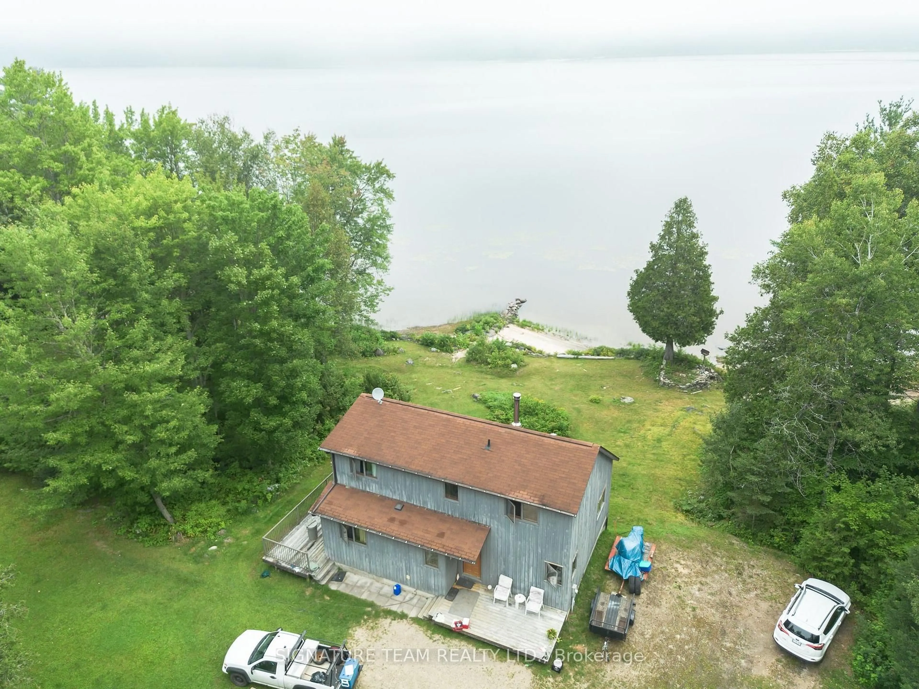 A pic from outside/outdoor area/front of a property/back of a property/a pic from drone, water/lake/river/ocean view for 50 Misty Way, Deep River Ontario K0J 1P0