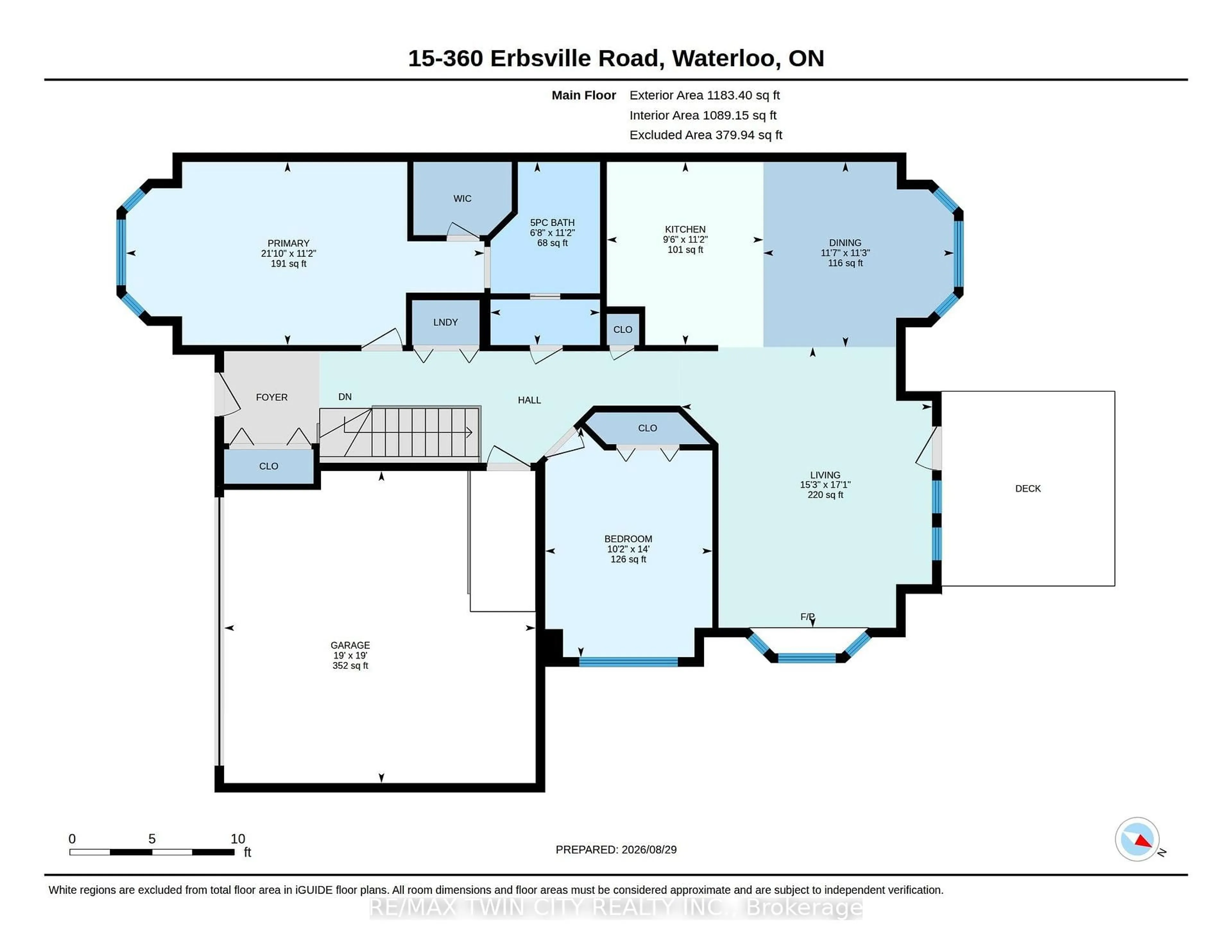 Floor plan for 360 Erbsville Rd #15, Waterloo Ontario N2T 2W2