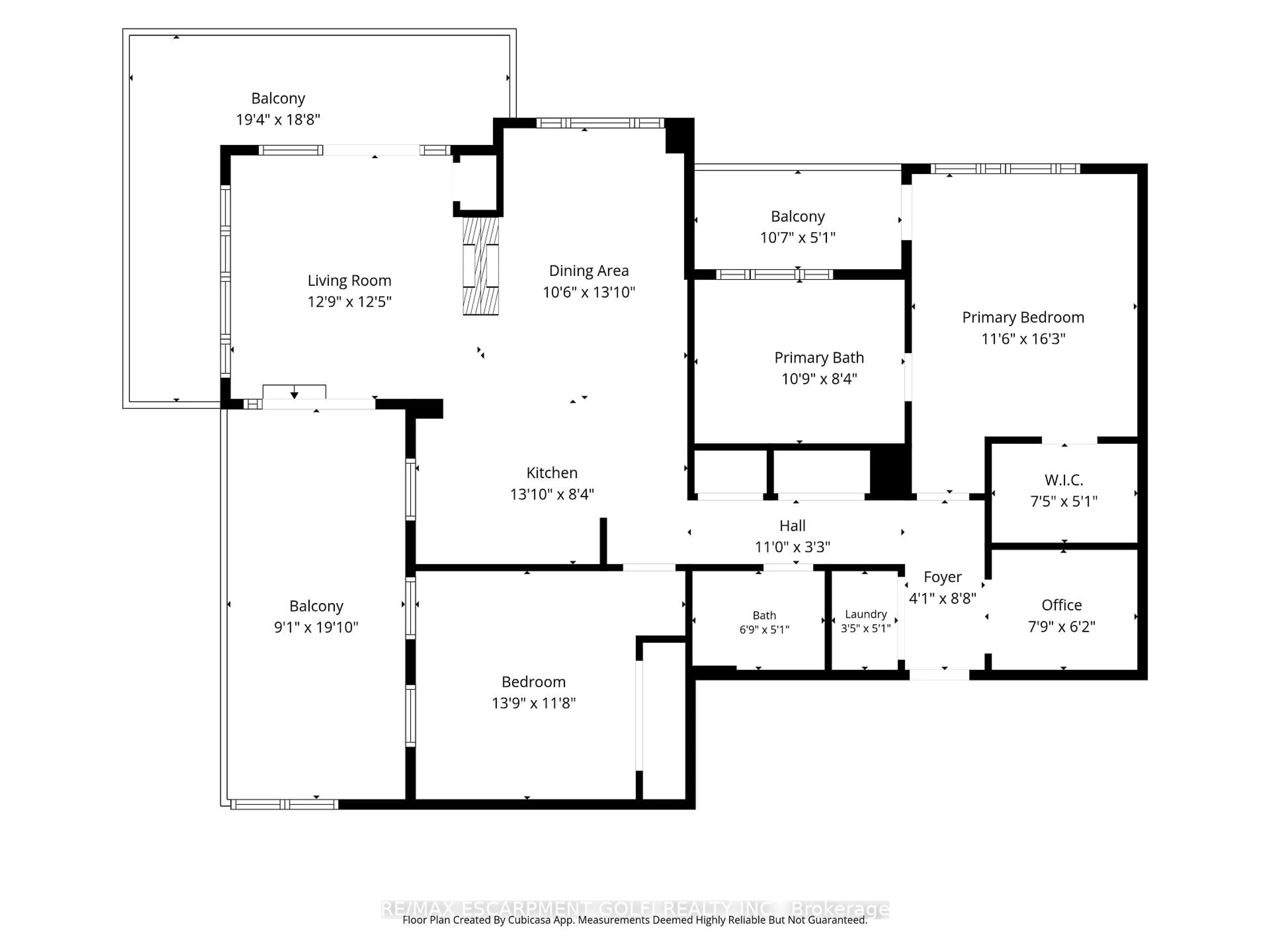 Floor plan for 16 Concord Pl #445, Grimsby Ontario L3M 0J1