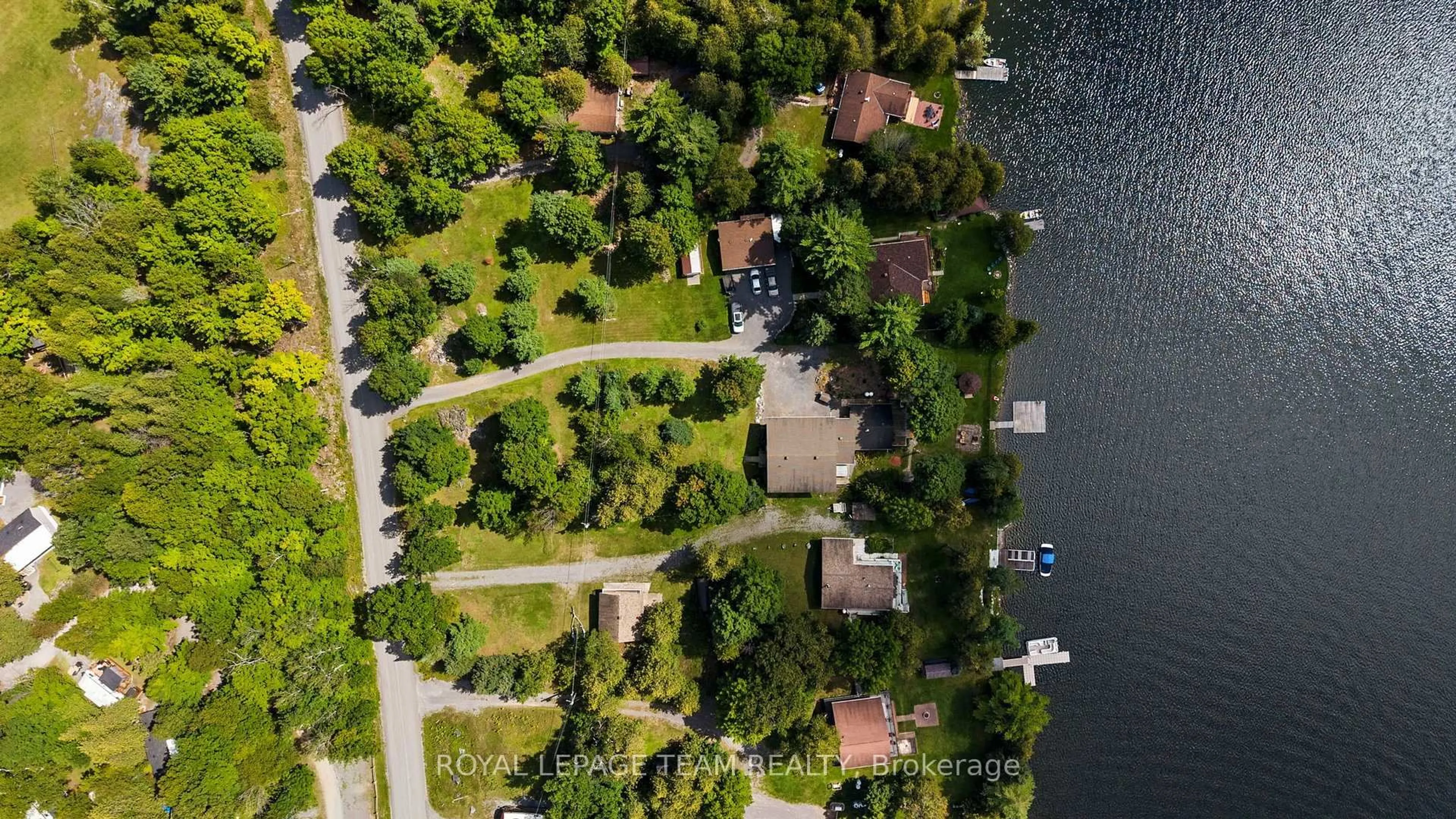 A pic from outside/outdoor area/front of a property/back of a property/a pic from drone, water/lake/river/ocean view for 134 Cedar Cove Rd, White Lake Ontario K0A 3L0