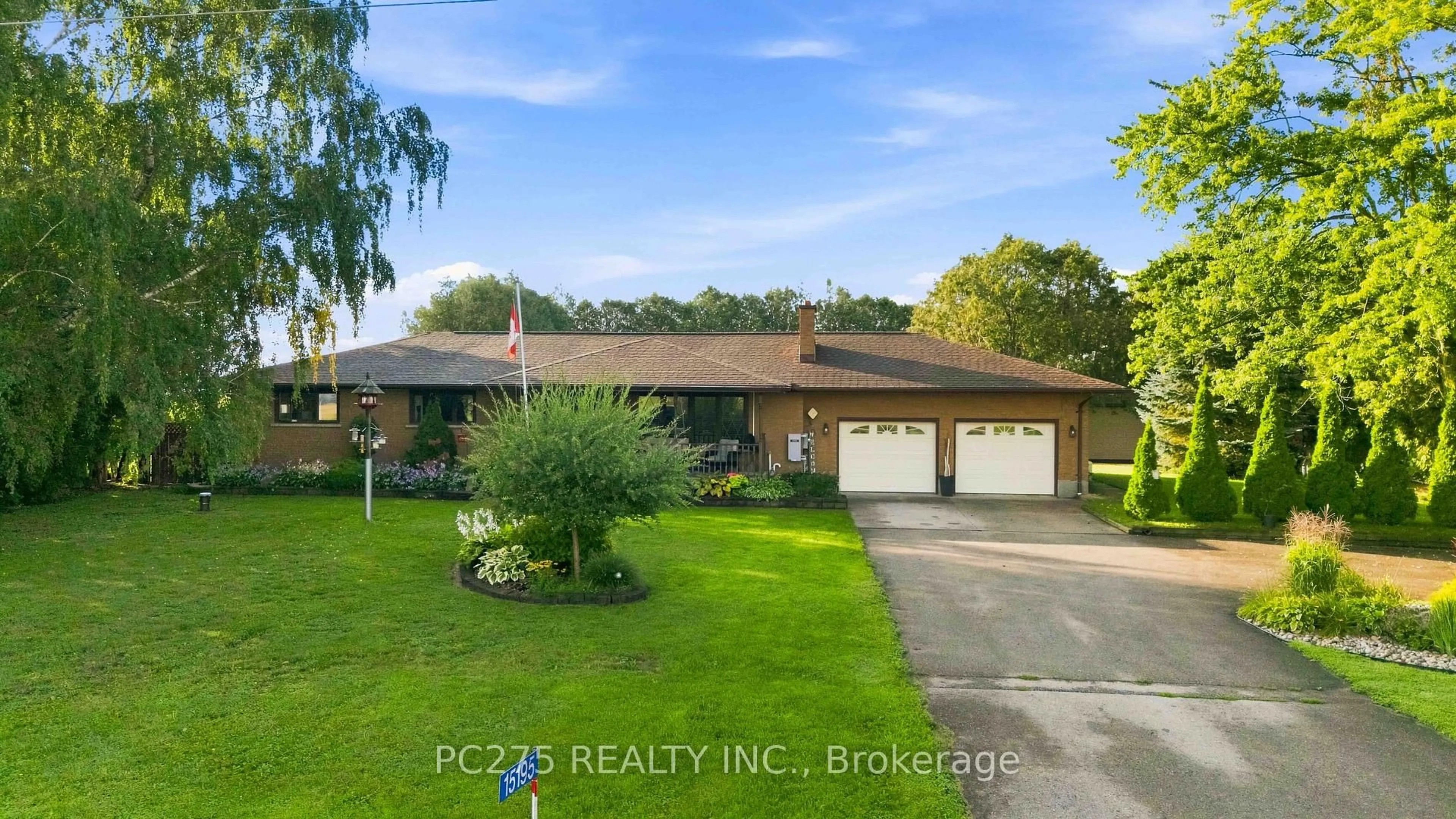 A pic from outside/outdoor area/front of a property/back of a property/a pic from drone, water/lake/river/ocean view for 15195 Nine Mile Rd, Middlesex Centre Ontario N0M 2A0
