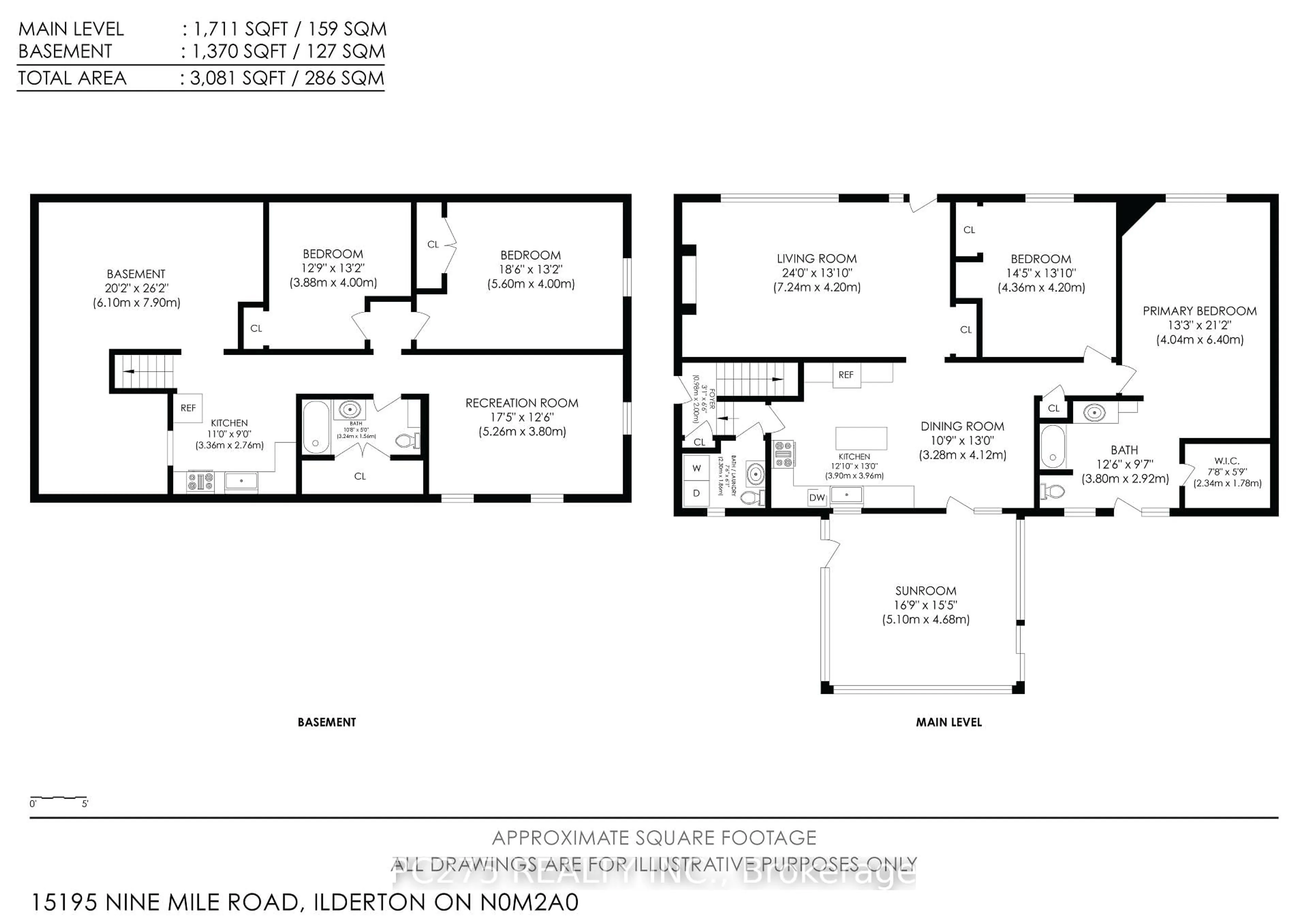 Floor plan for 15195 Nine Mile Rd, Middlesex Centre Ontario N0M 2A0