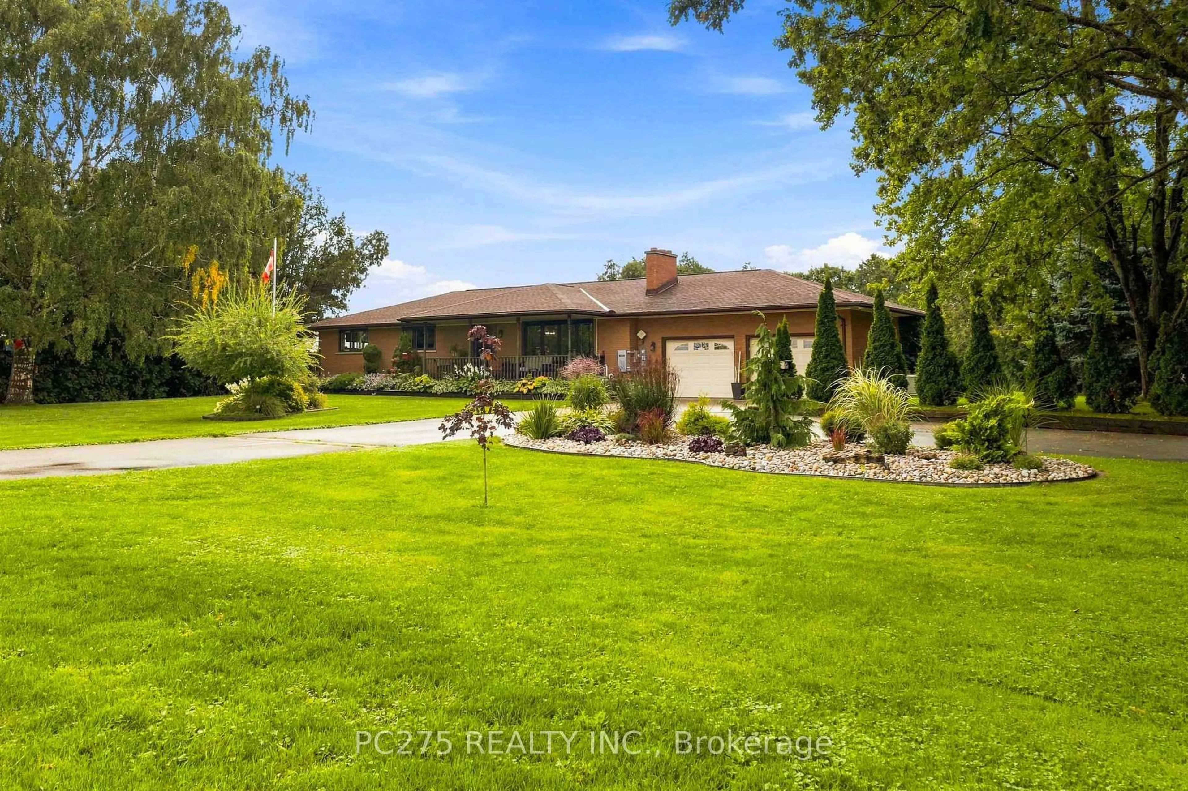 A pic from outside/outdoor area/front of a property/back of a property/a pic from drone, water/lake/river/ocean view for 15195 Nine Mile Rd, Middlesex Centre Ontario N0M 2A0